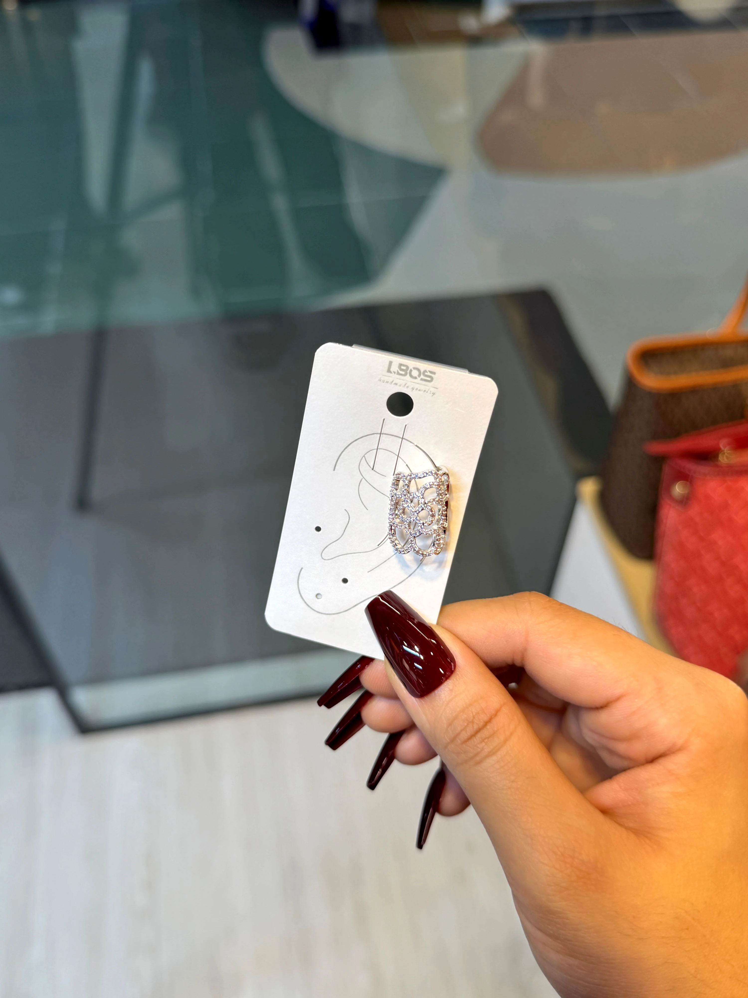 High-End Stone Ear Cuff -  1297675k001 (Silver)