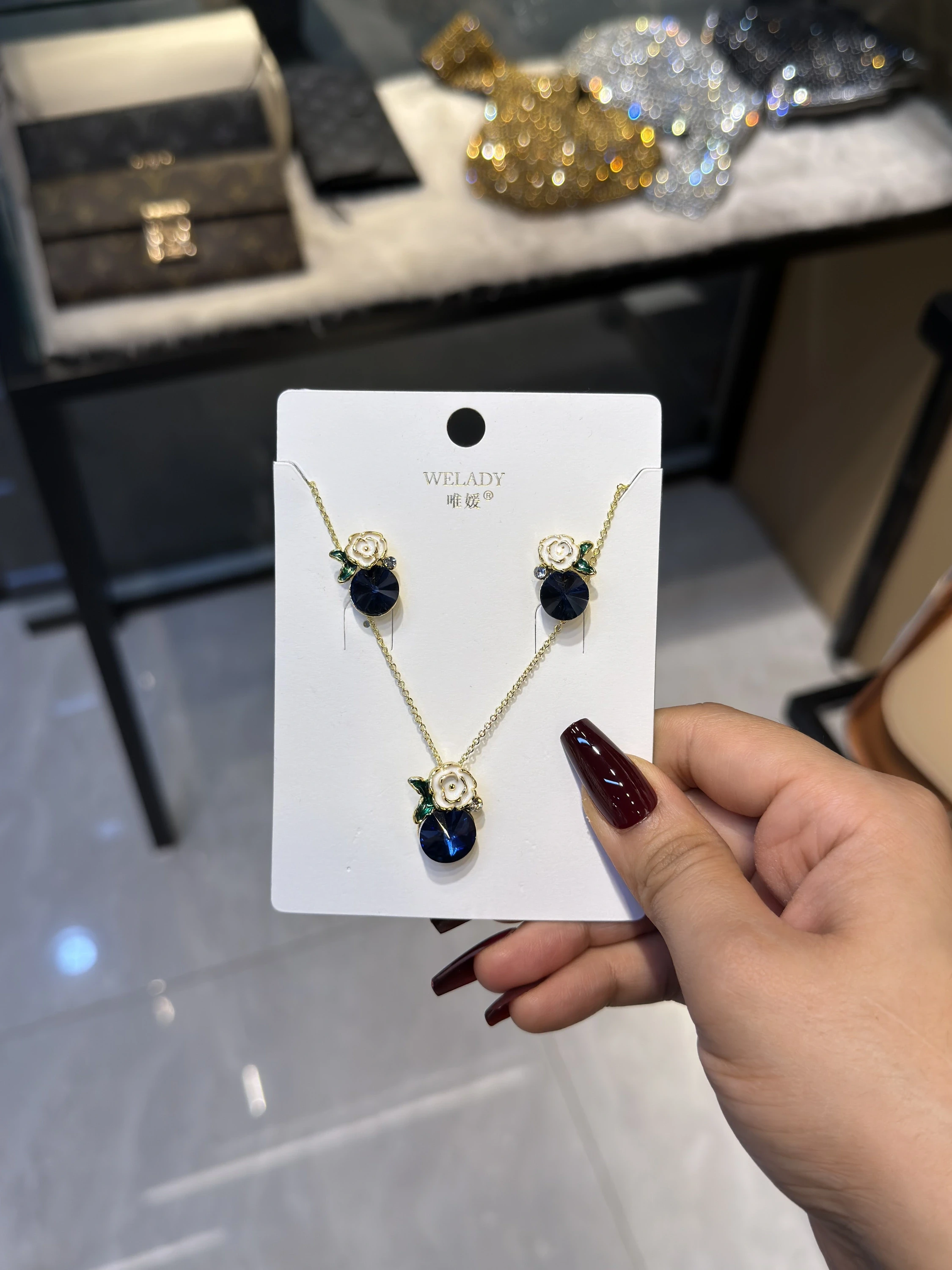 Exclusive Necklace Set – NKS-27 (Blue)