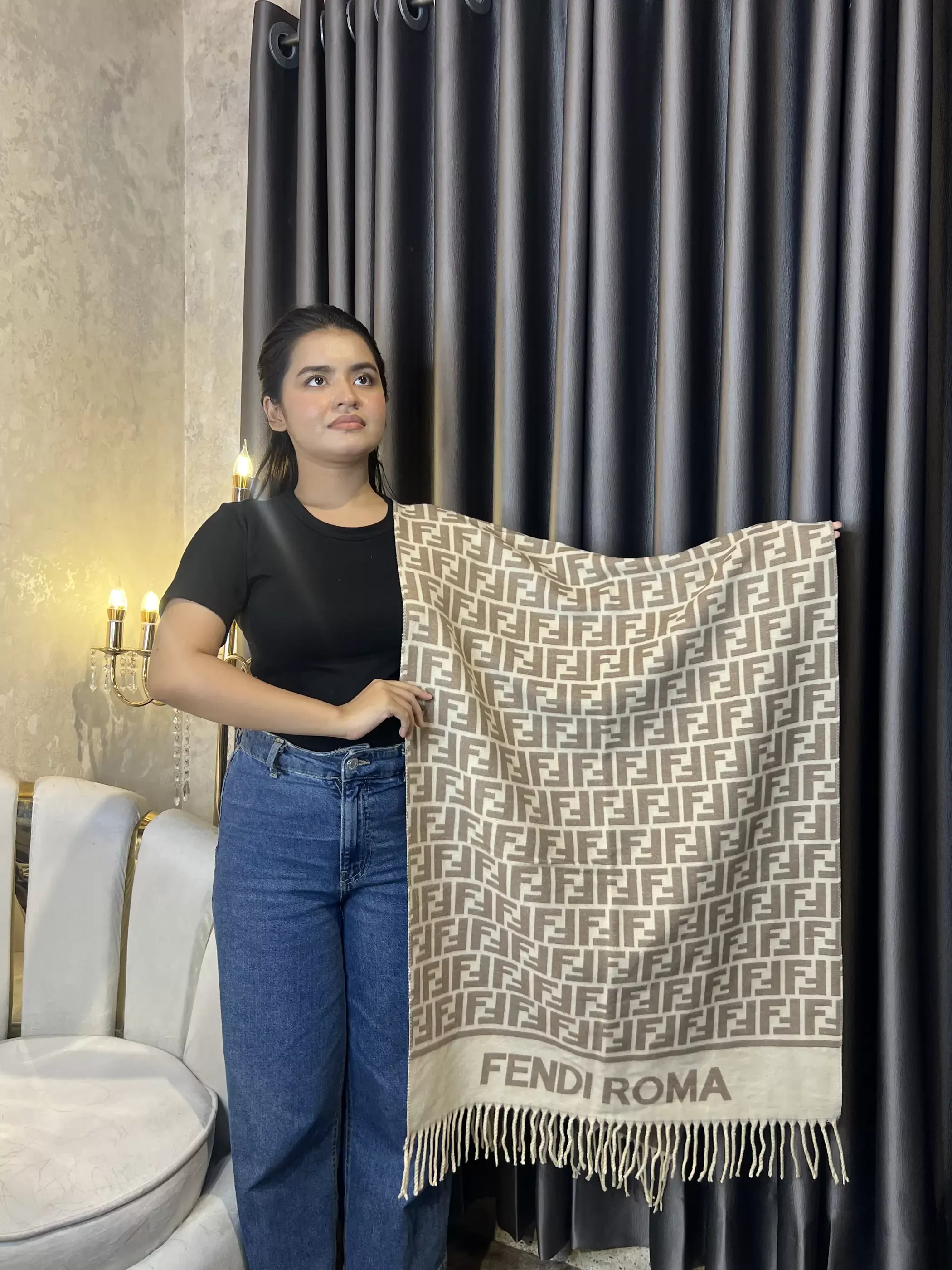 Winter Premium Shawl -FND-001 (OffWhite)