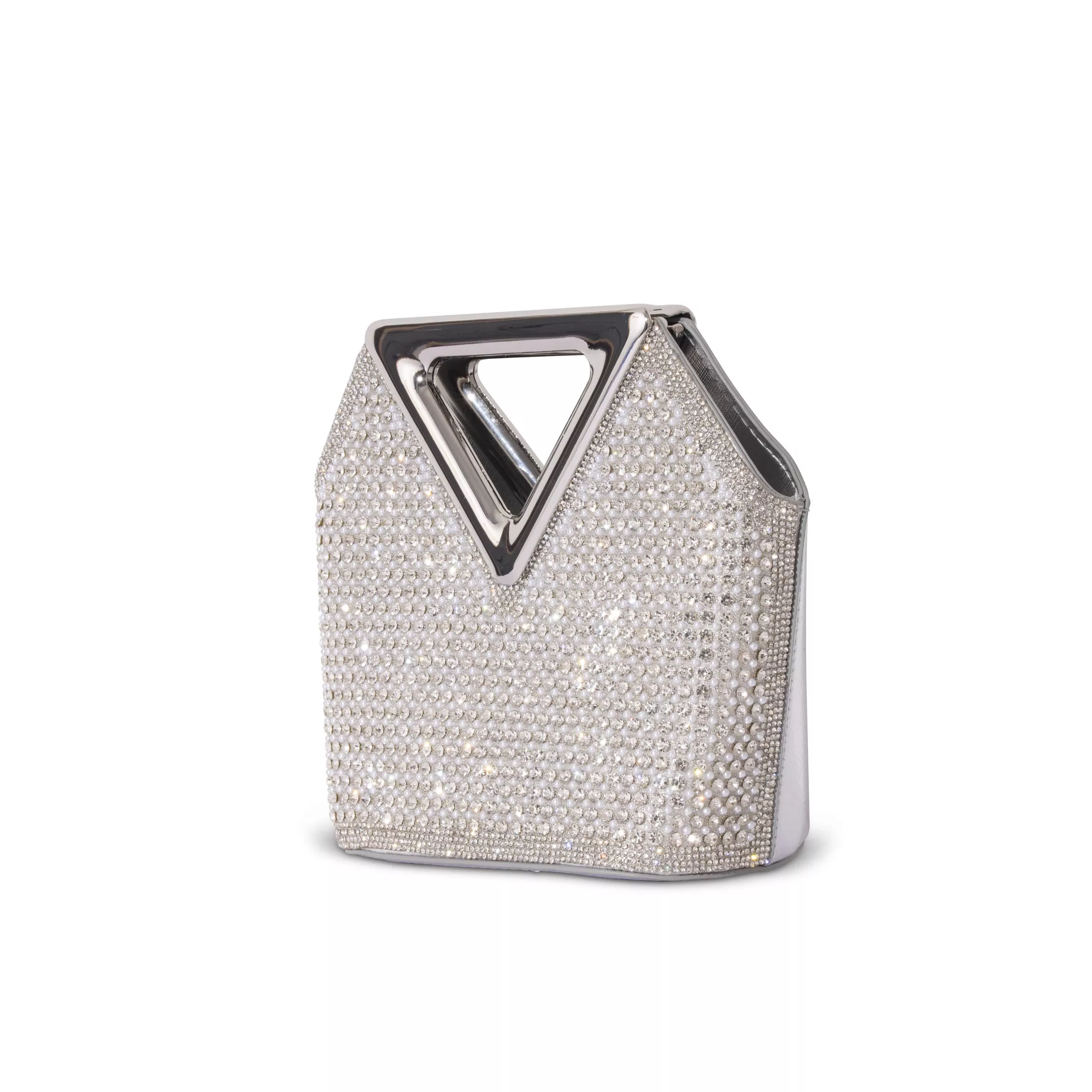 High End Imported Party Clutch - 3923 (Silver)