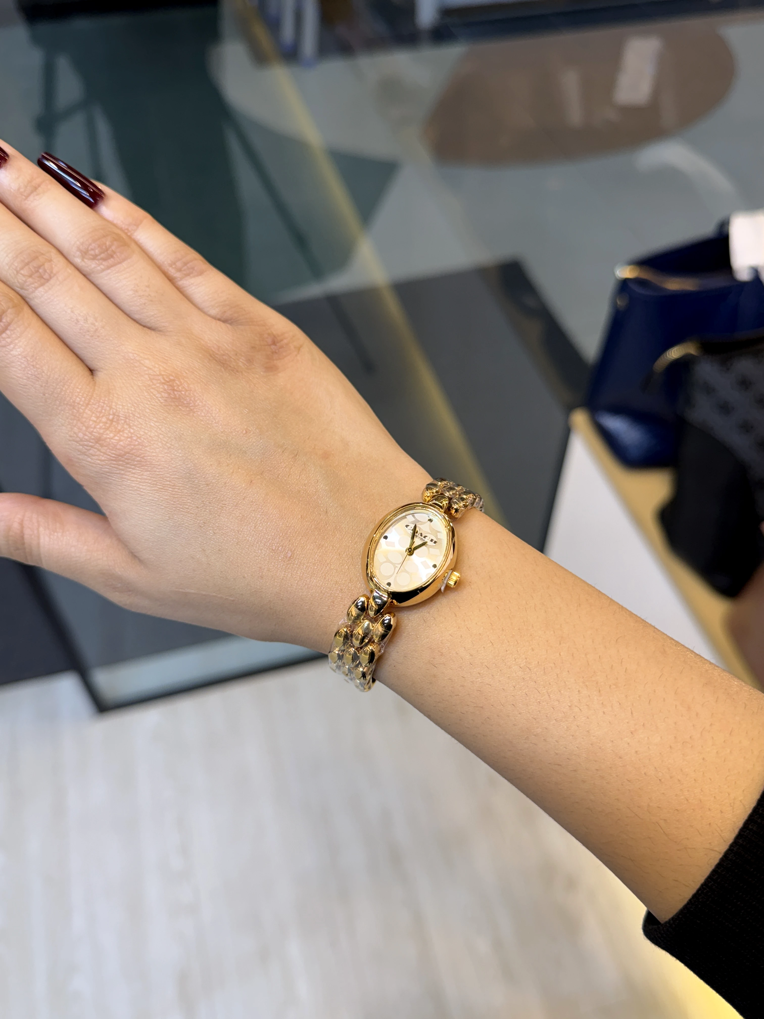 Premium Stainless Steel Watch CC-003 (White/Golden)