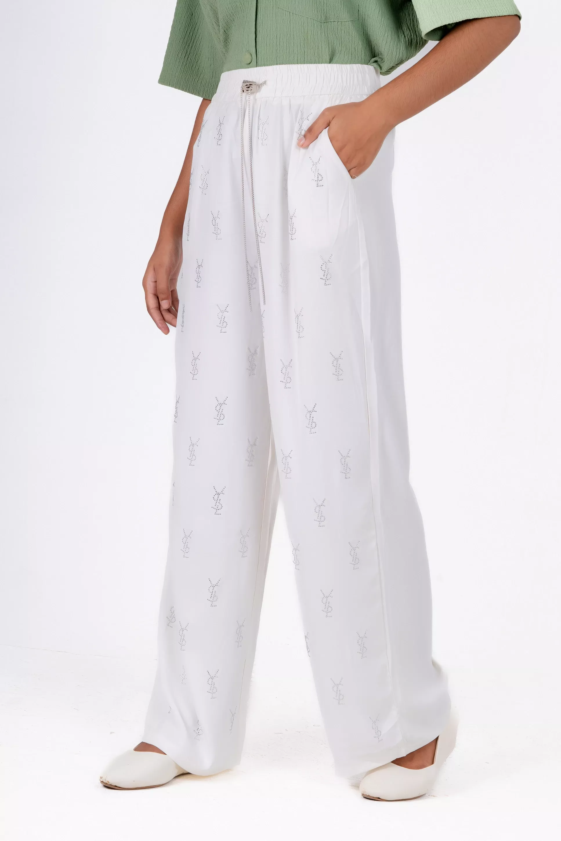 Thai Imported Stone Pant - 666 (Cream)