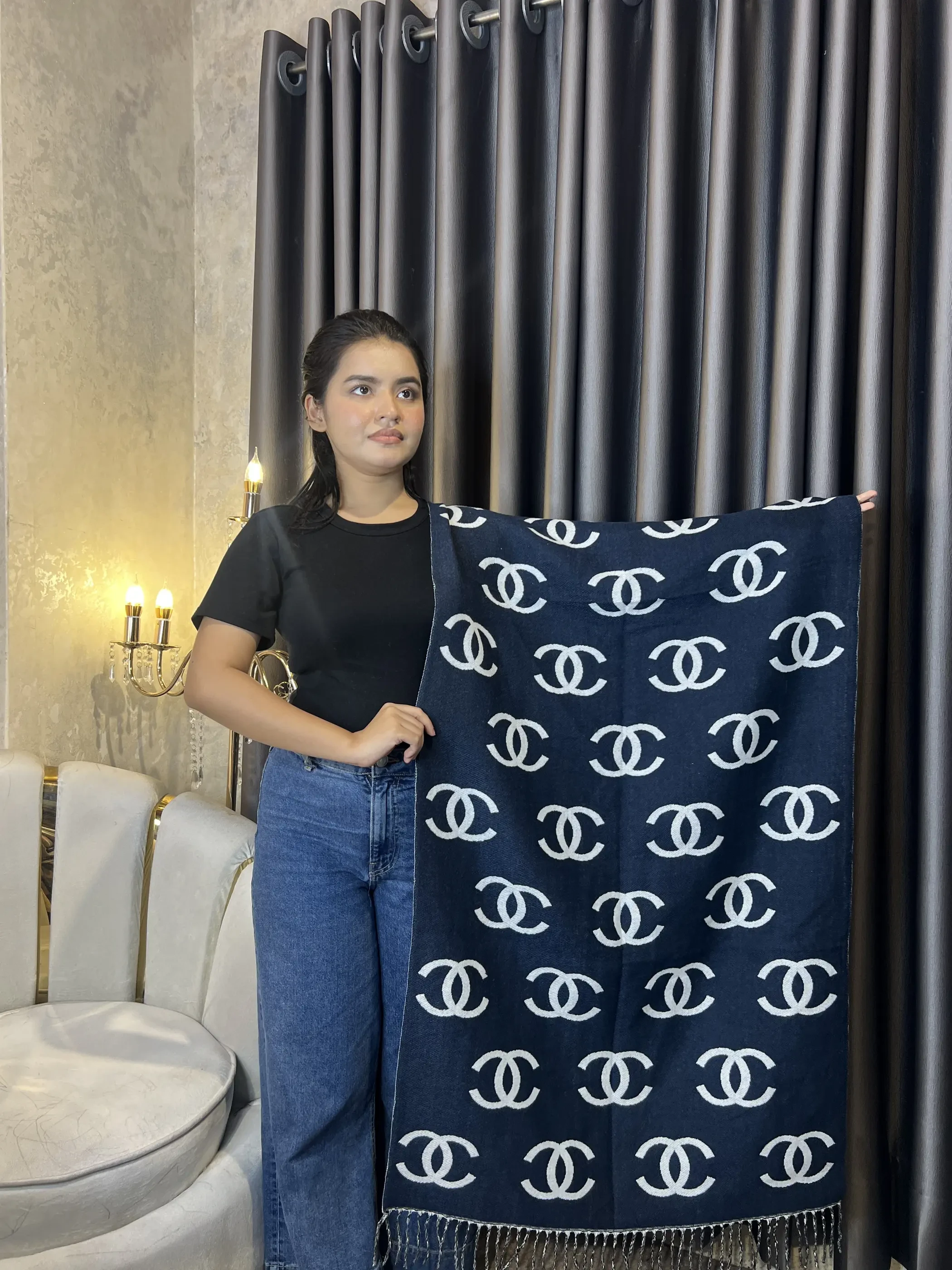 Winter Premium Shawl -CHN-005 (Blue)