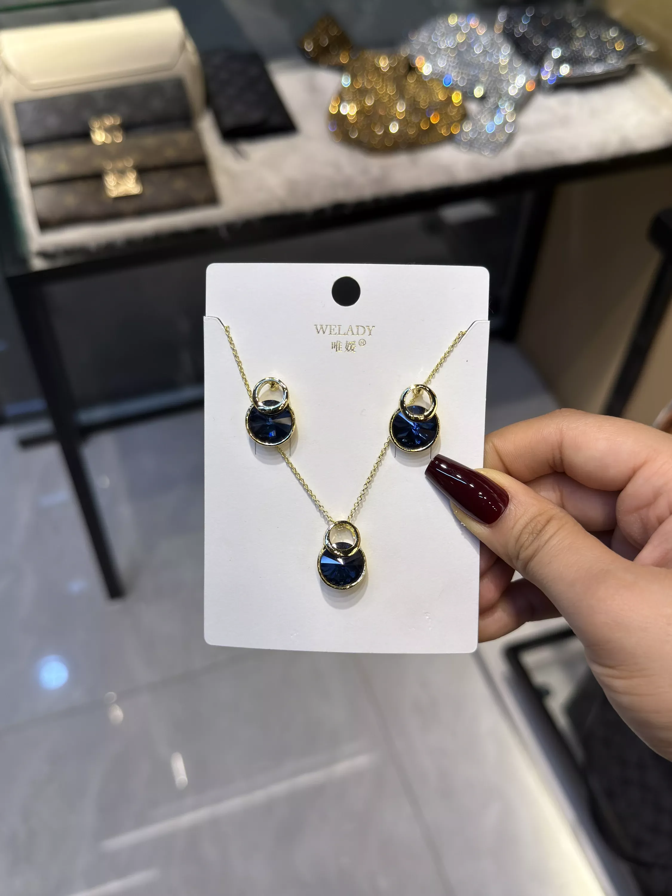 Exclusive Necklace Set – NKS-48 (Blue)