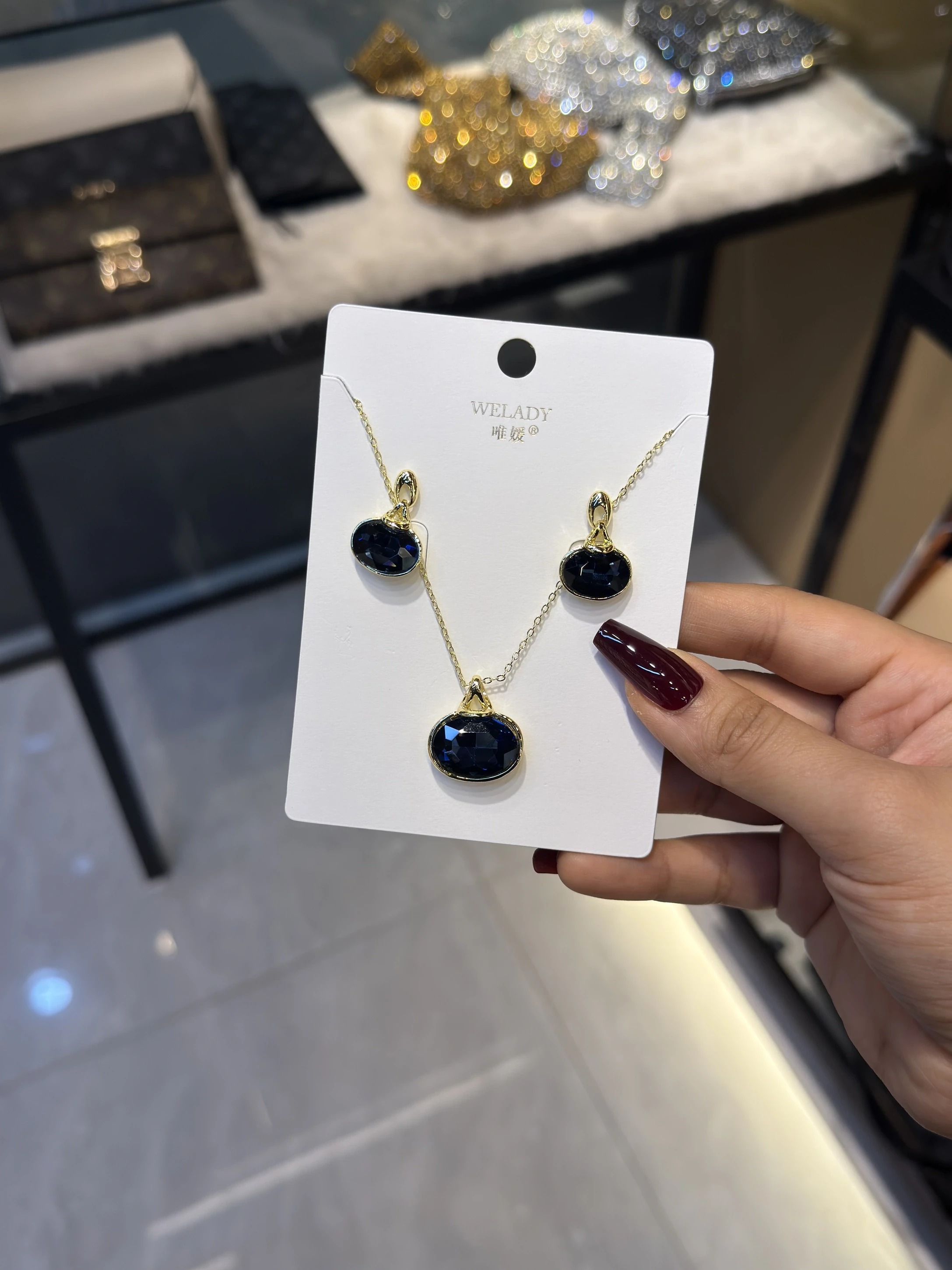 Exclusive Necklace Set – NKS-40 (Blue)
