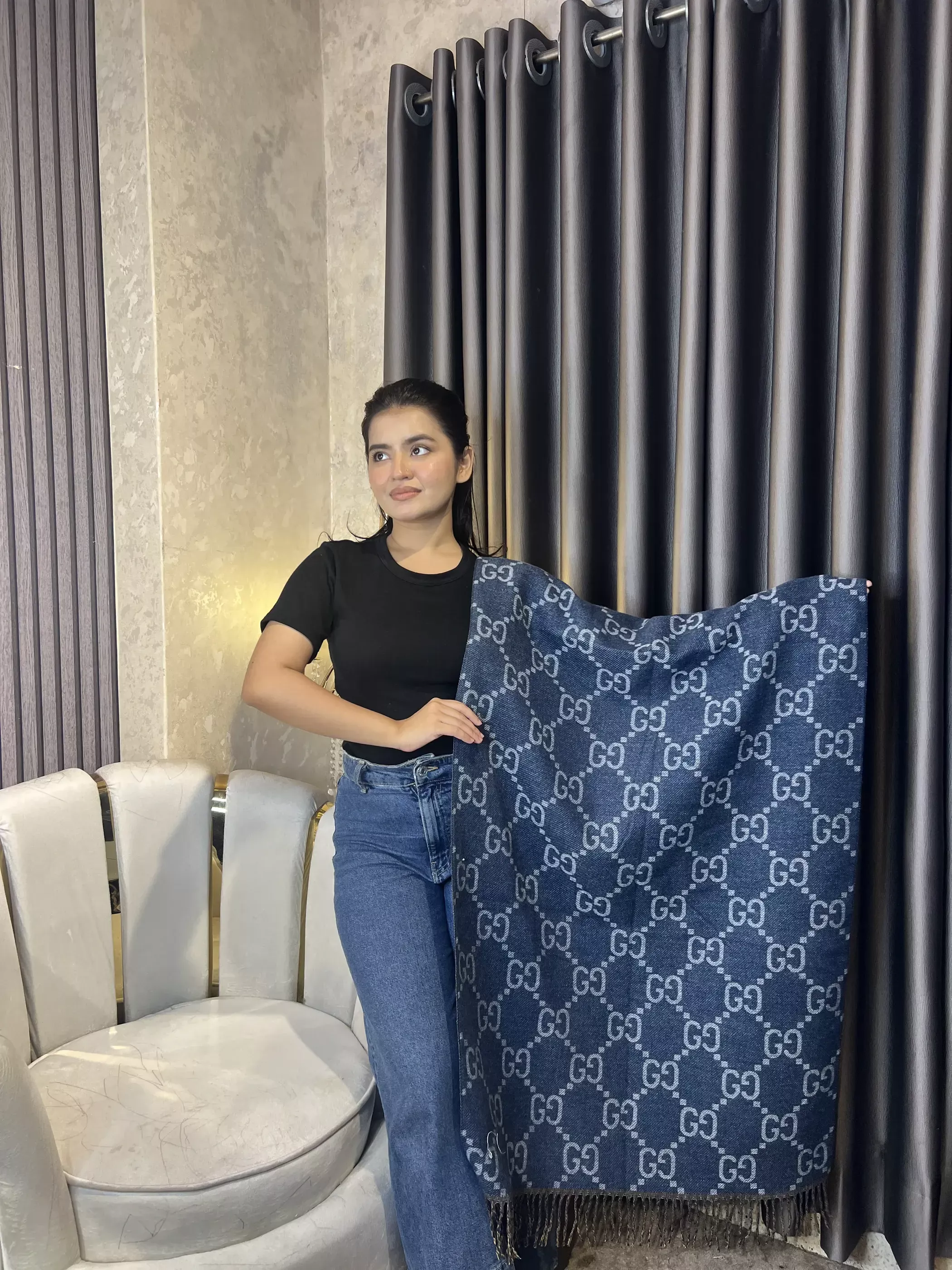 Winter Premium Shawl - GG-004 (Blue)