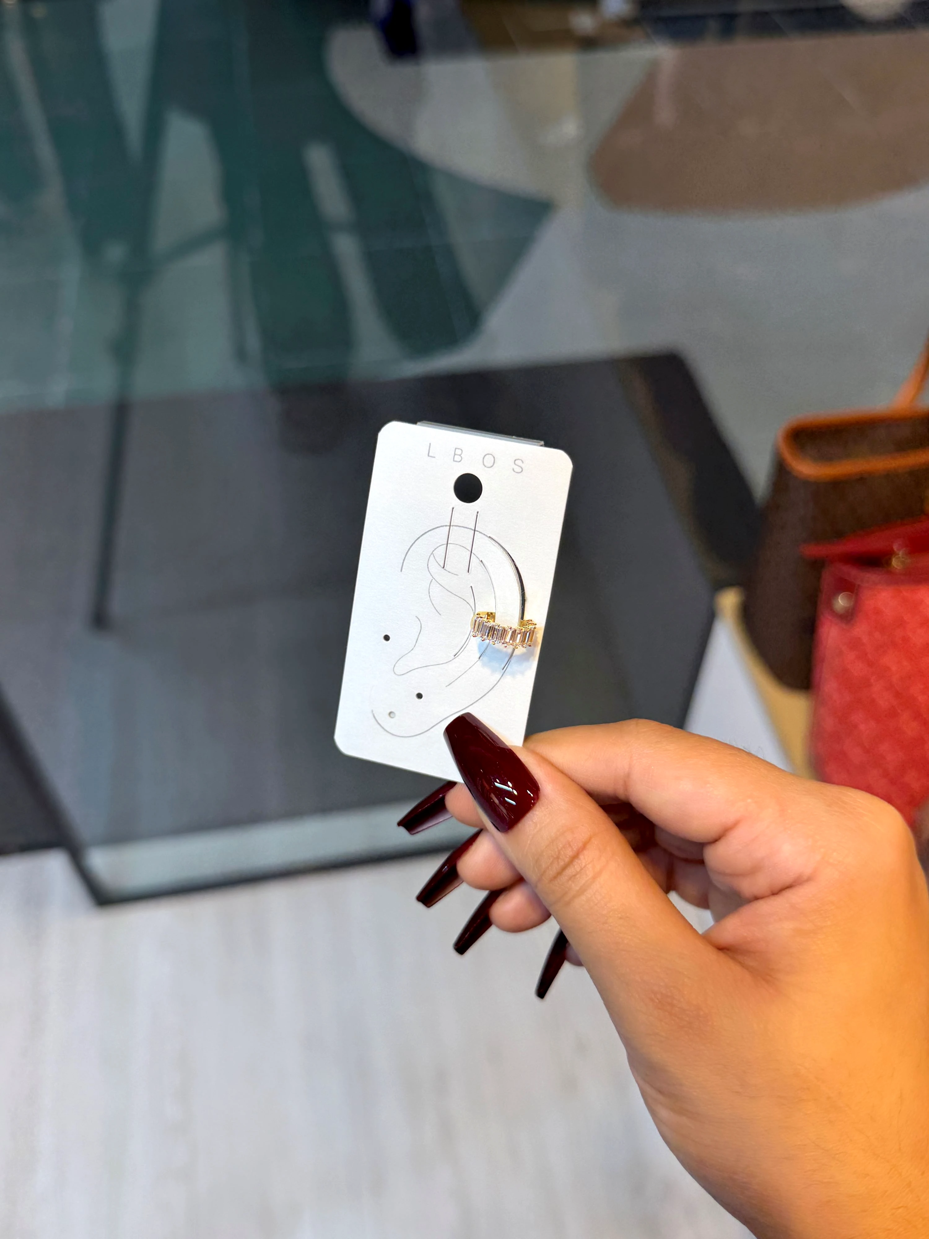 High-End Stone Ear Cuff -  1299398k002 (Golden)