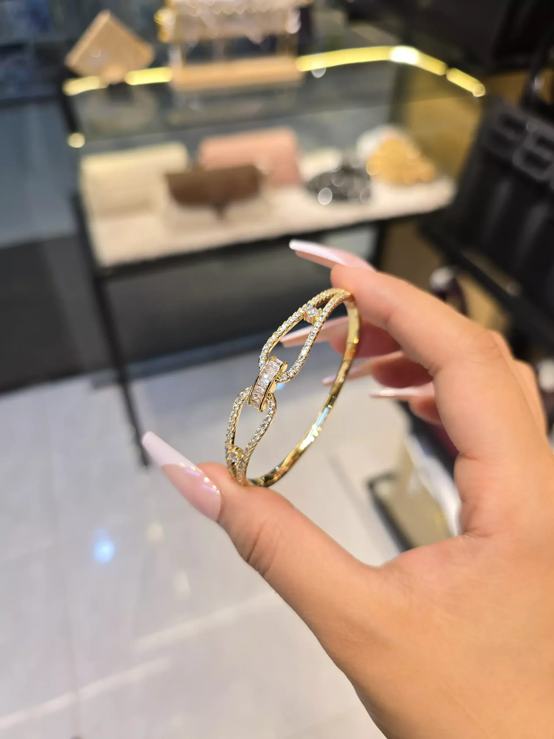 Zircon Stone Imported Bangles - 9108450K011