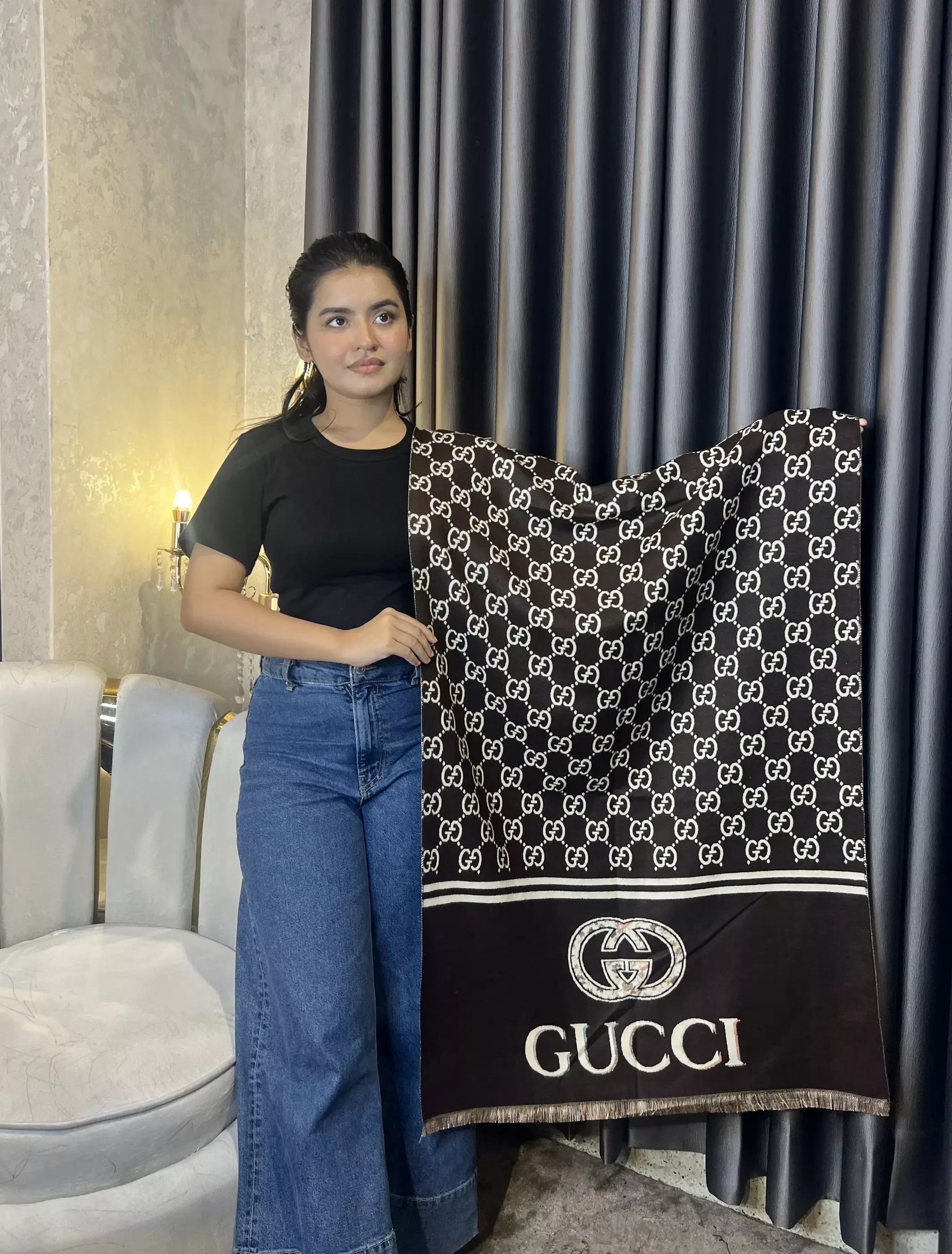 Winter Premium Shawl - GG-006 (Brown)