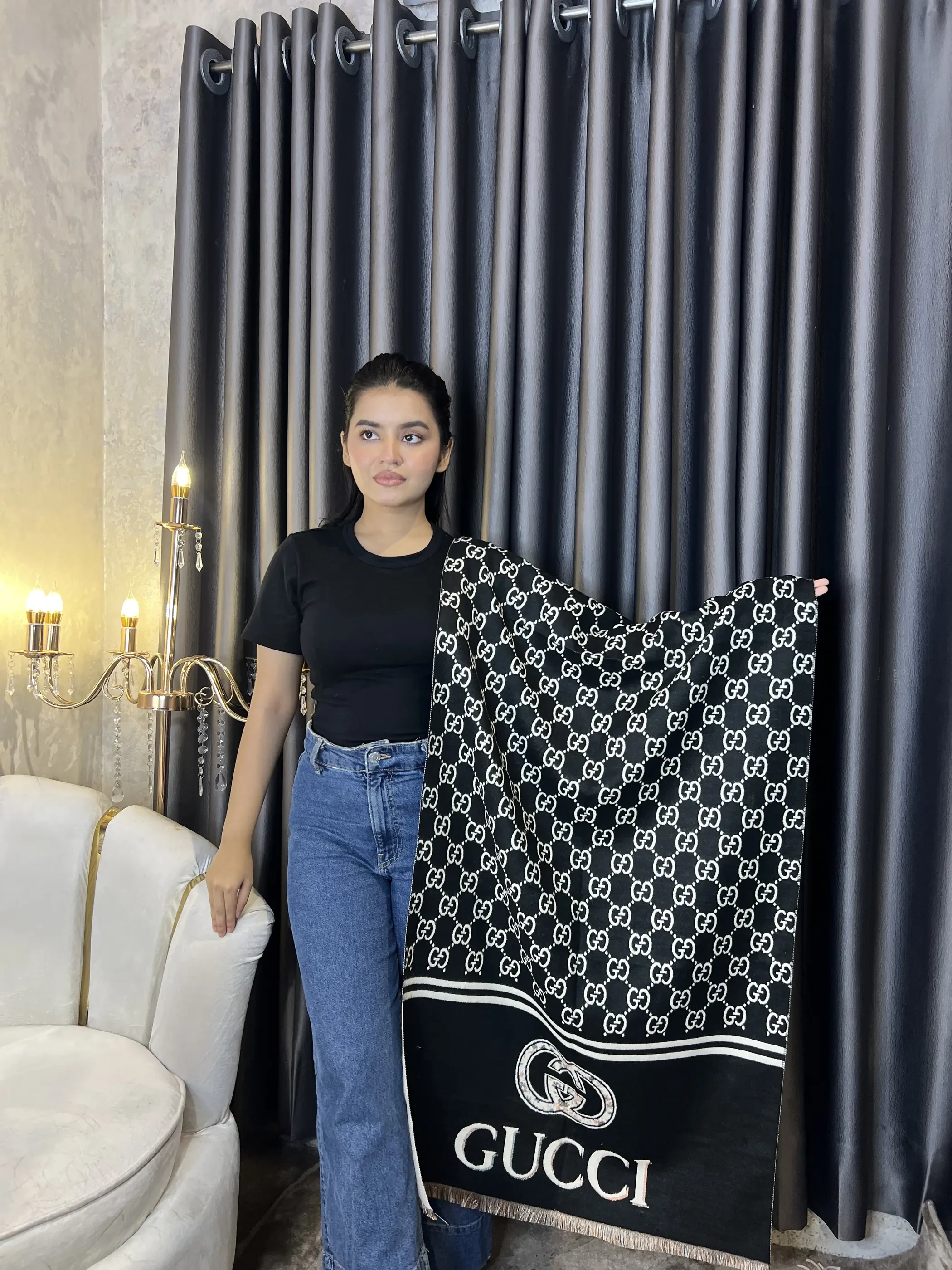 Winter Premium Shawl - GG-006 (Black)