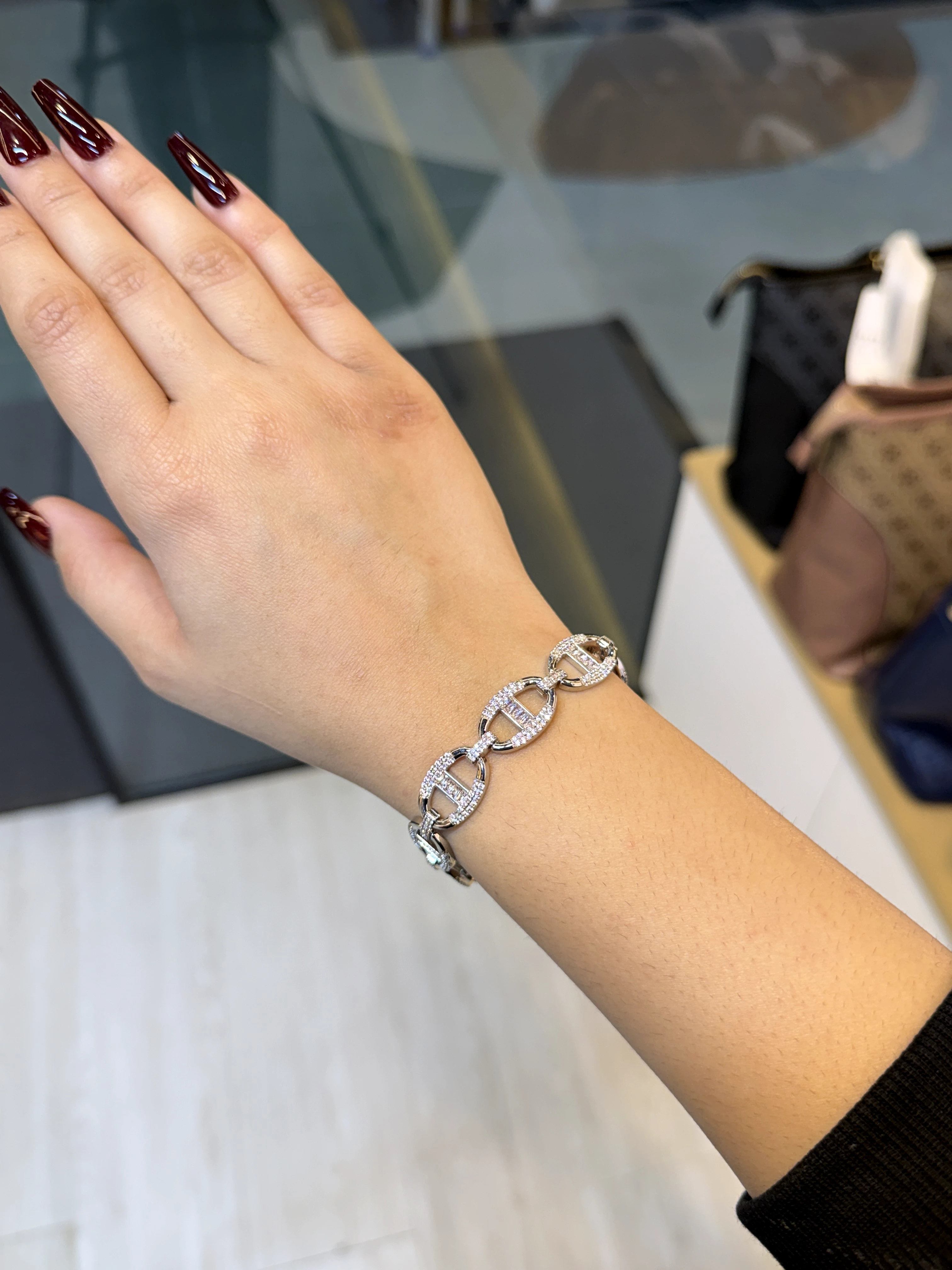 Exclusive Zircon Stone Bracelet - 9212345K811 (Silver)