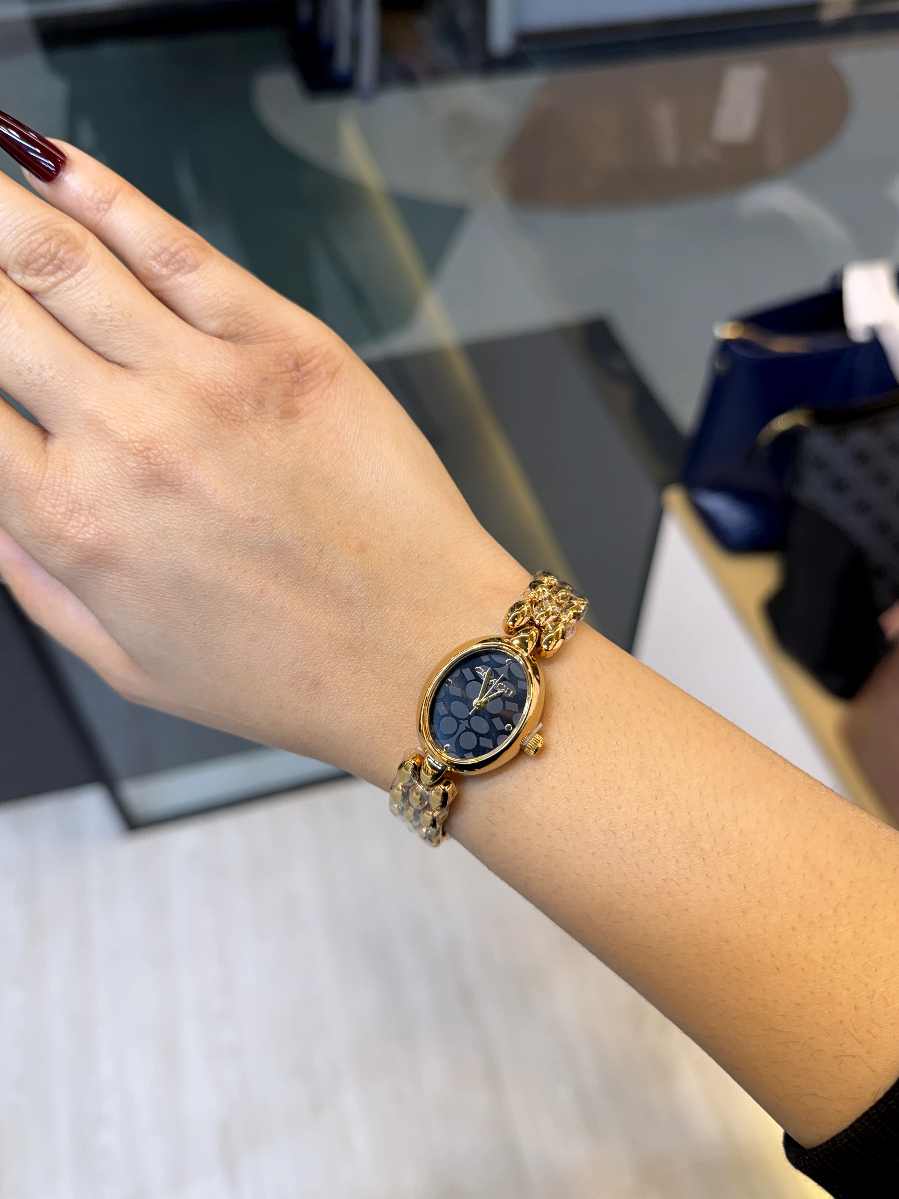 Premium Stainless Steel Watch CC-003 (Black/Gold)