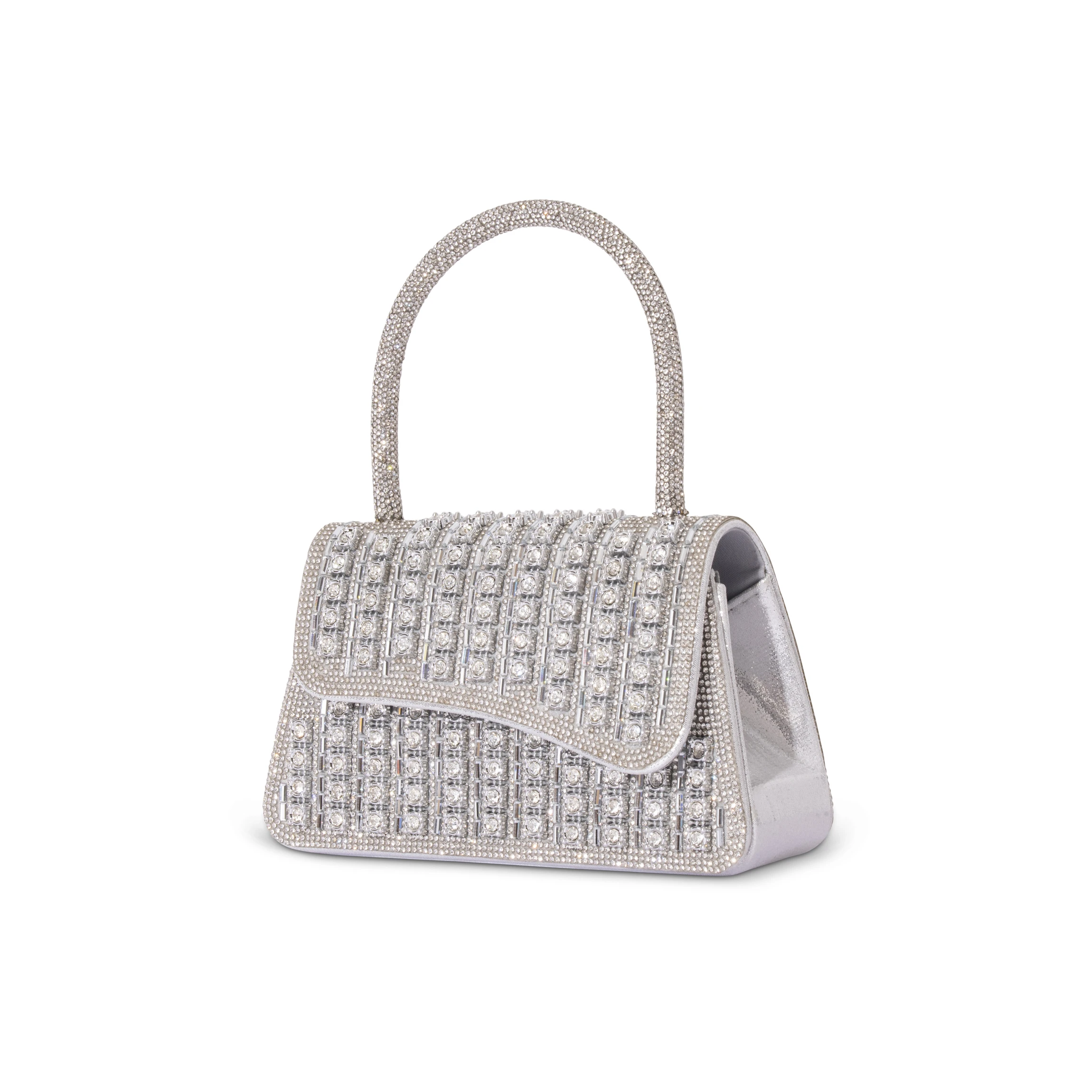 Luxurious Imported Party Hand Bag- LA-50 (Silver)