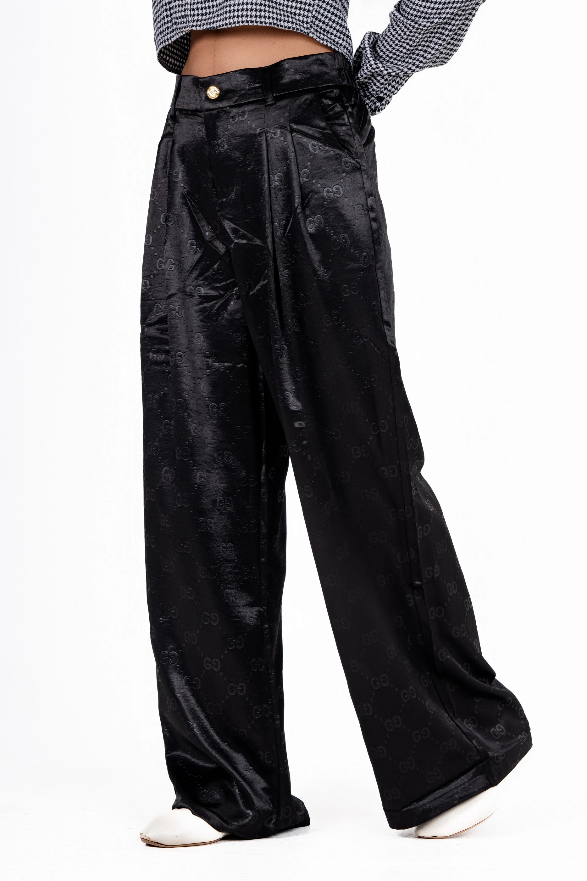 Imported Wide-Leg Palazzo Pant - 558-1 (Black)