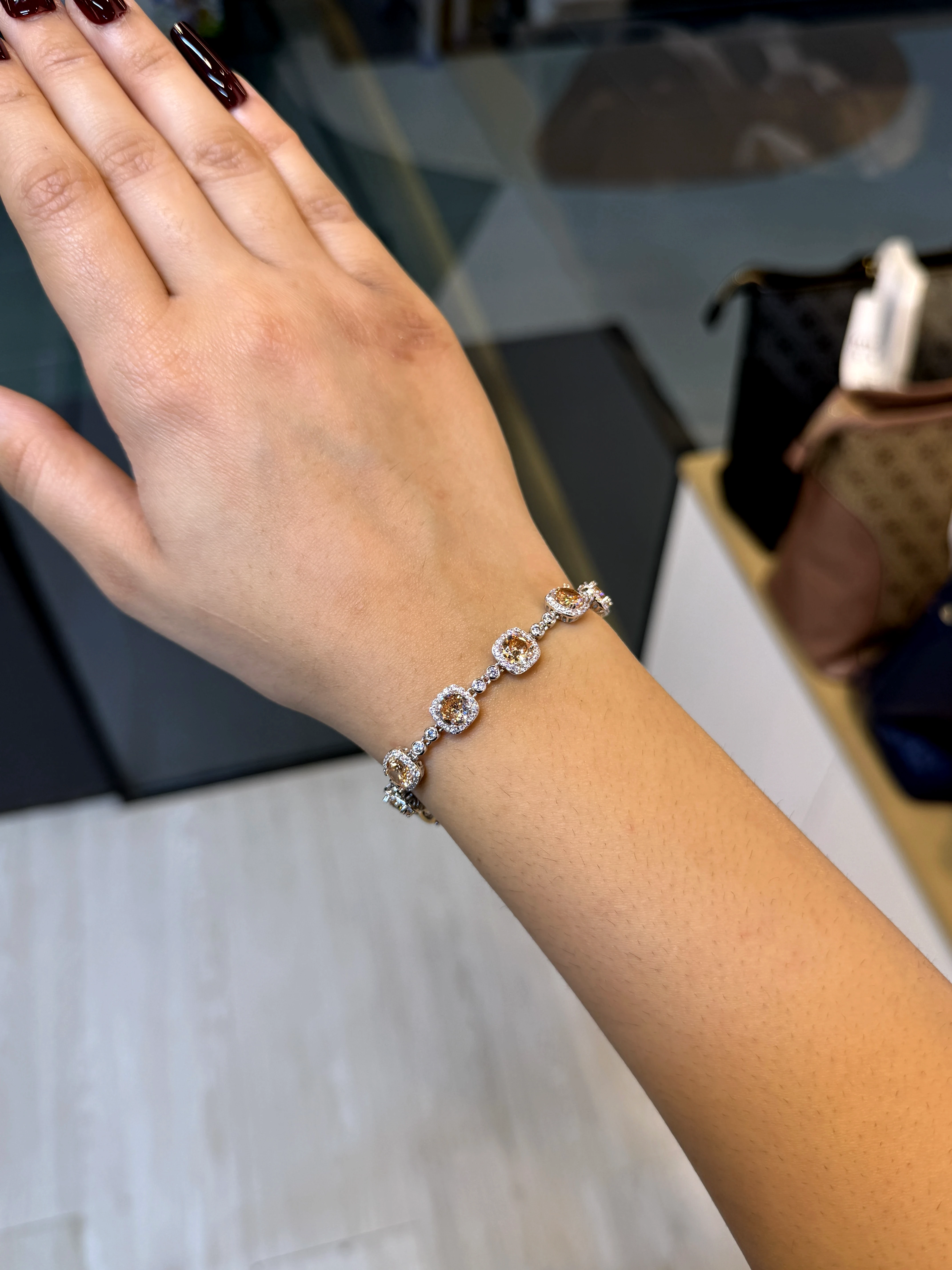 Exclusive Zircon Stone Bracelet - 9110762K006 (Rose Gold)
