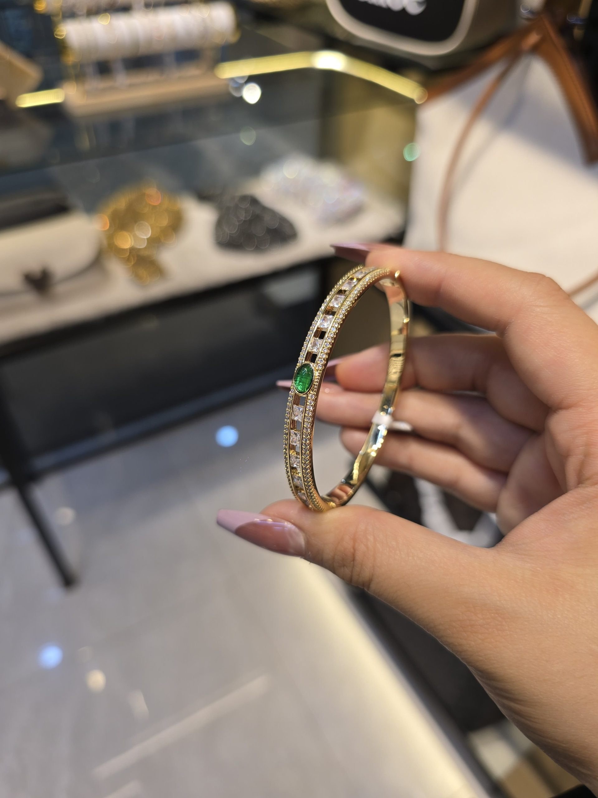 Zircon Stone Imported Bangles - 9108449K011