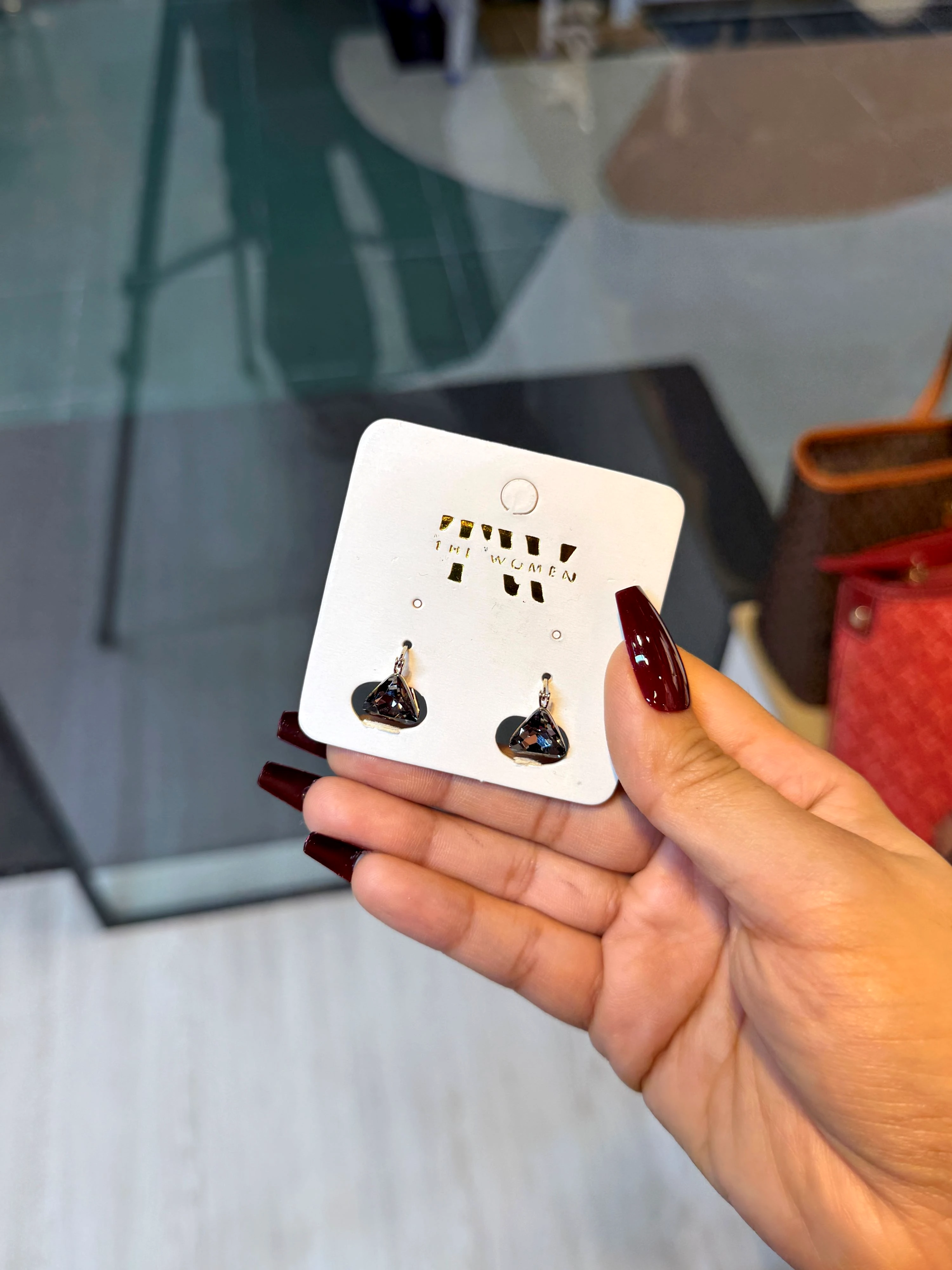 Exclusive Stone Earring- 1330364k324 (Black)