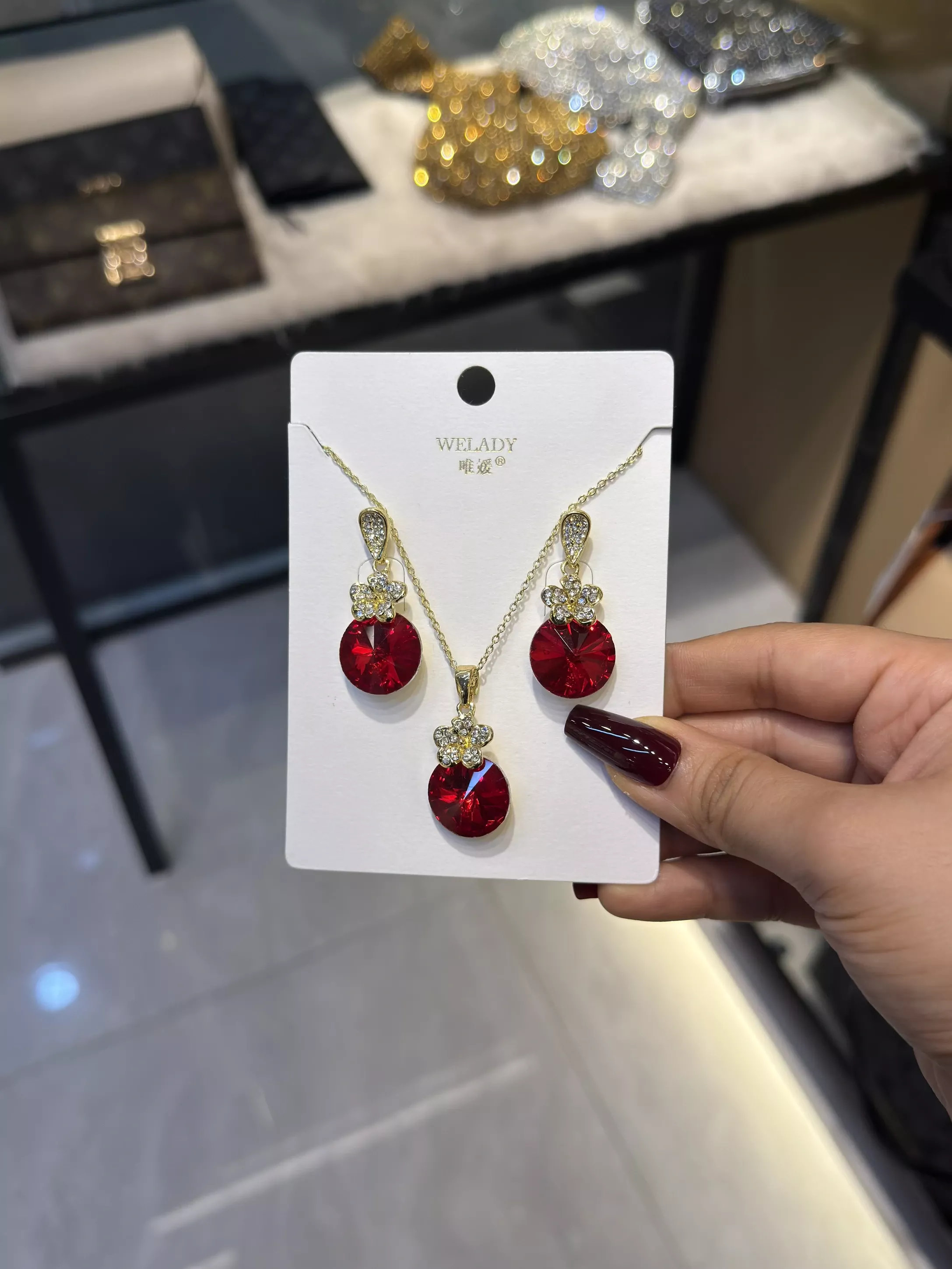Exclusive Necklace Set – NKS-11 (Red)