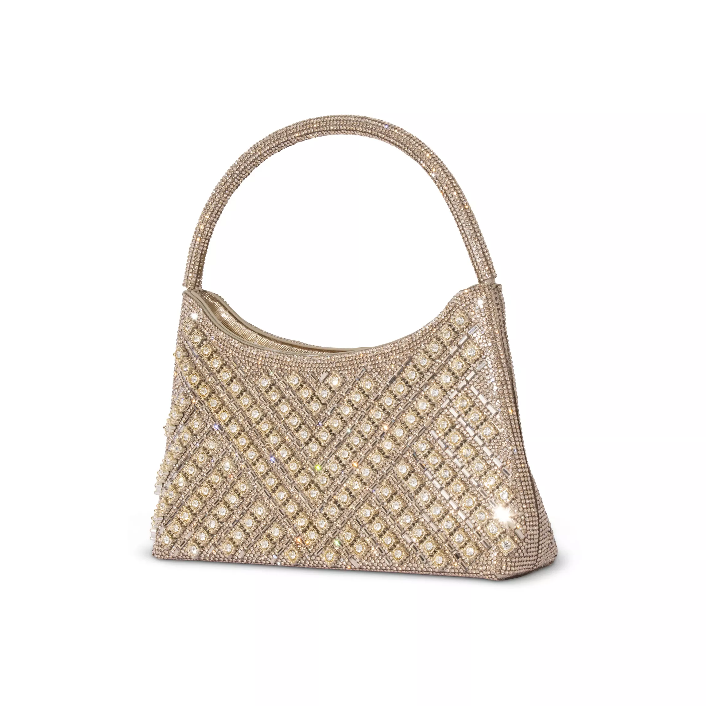 Luxurious Imported Party Hand Bag- 128-1A (Golden)