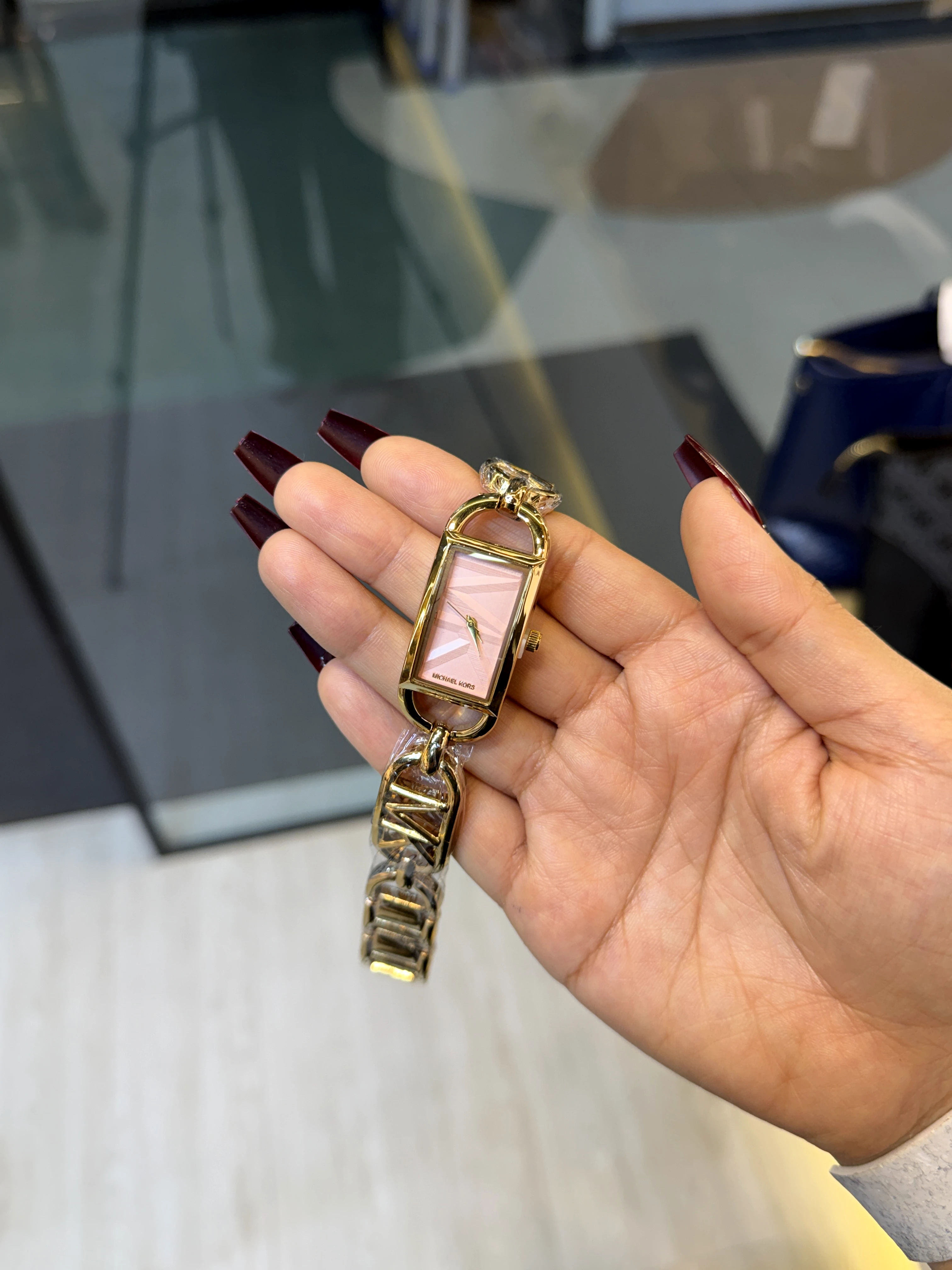 Premium Stainless Steel Watch MK-003 (Pink/Gold)