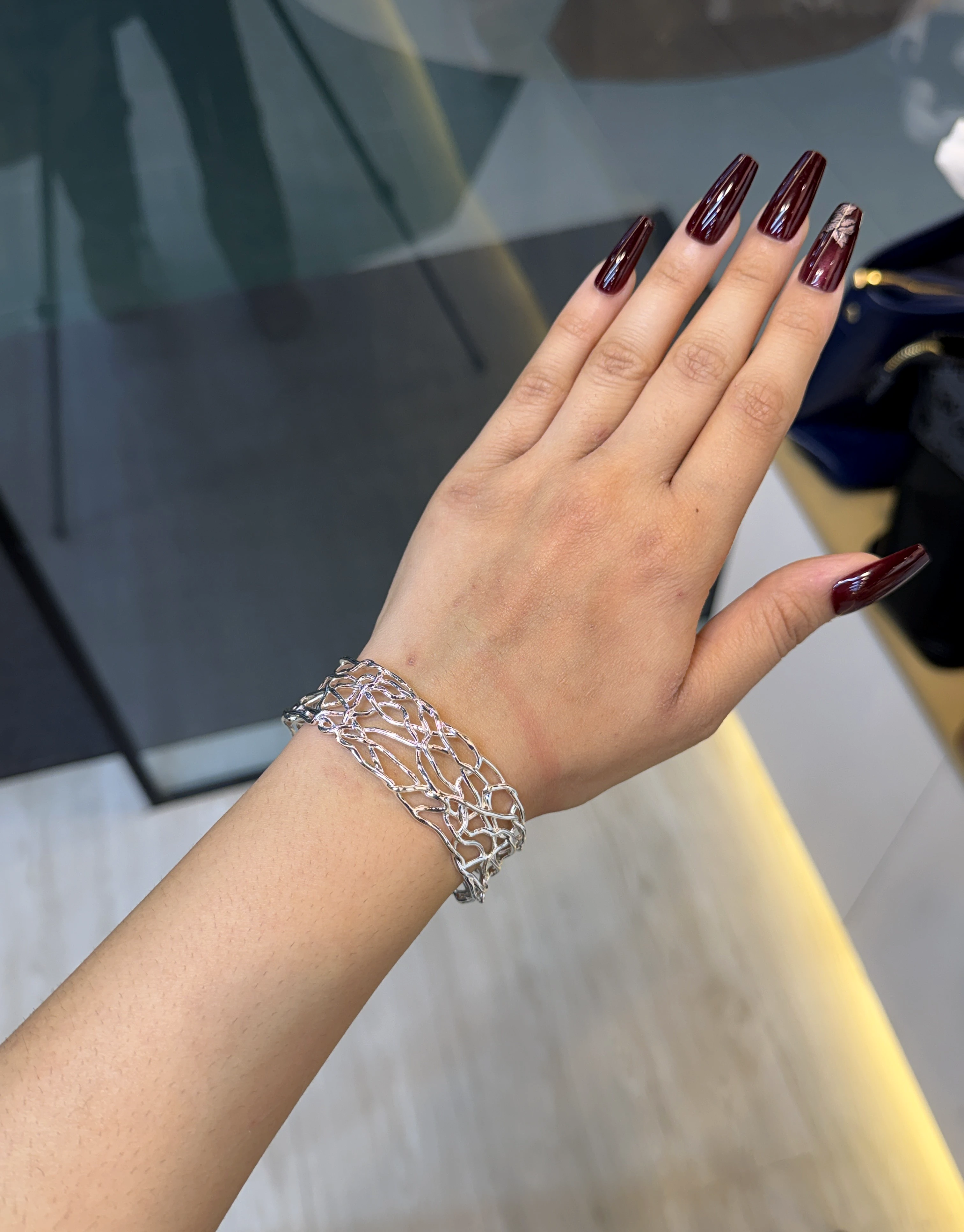 Exclusive Plated Handcuff Bangles - 9110975K001 (Silver)