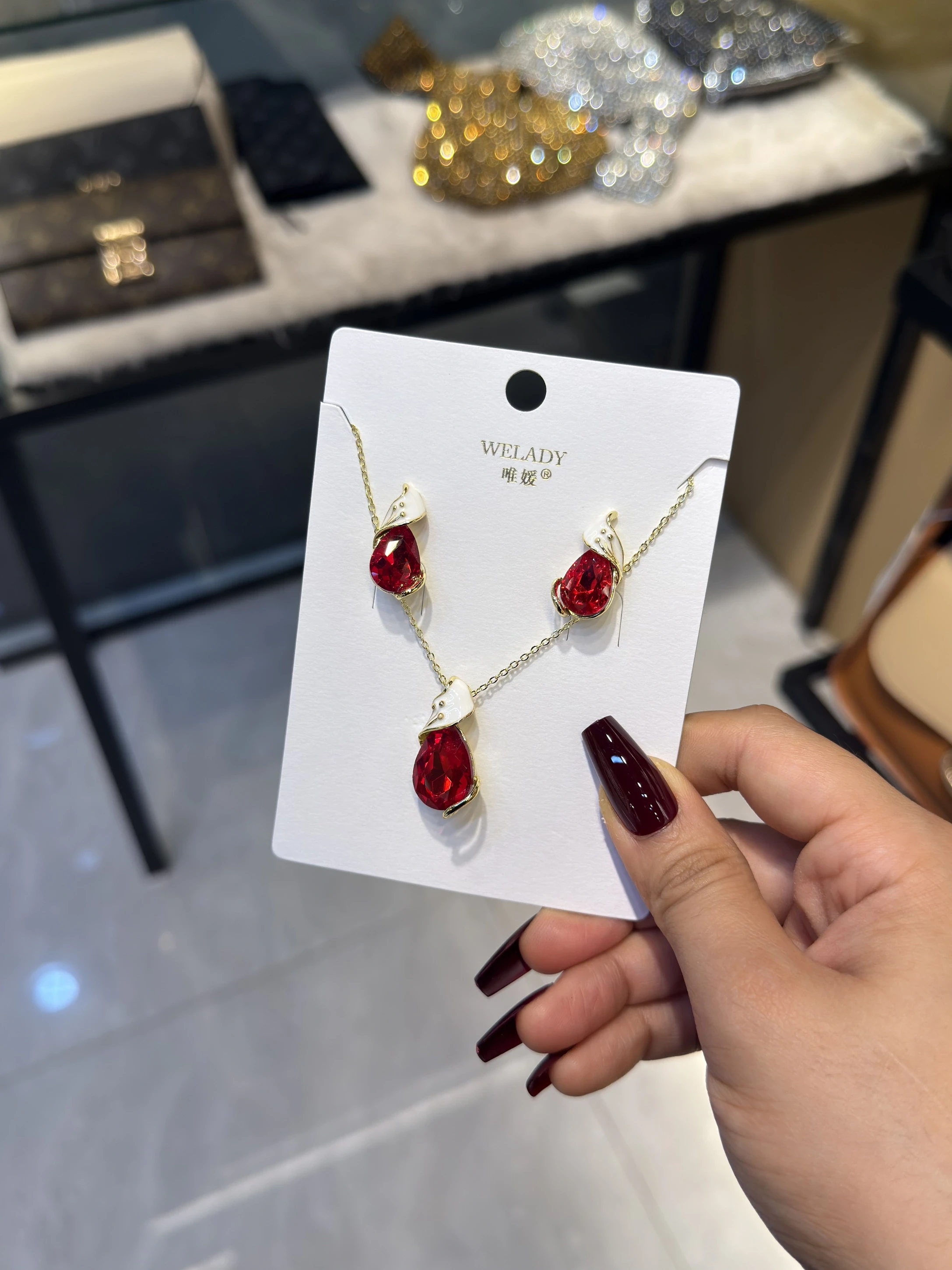 Exclusive Necklace Set – NKS-50 (Red)