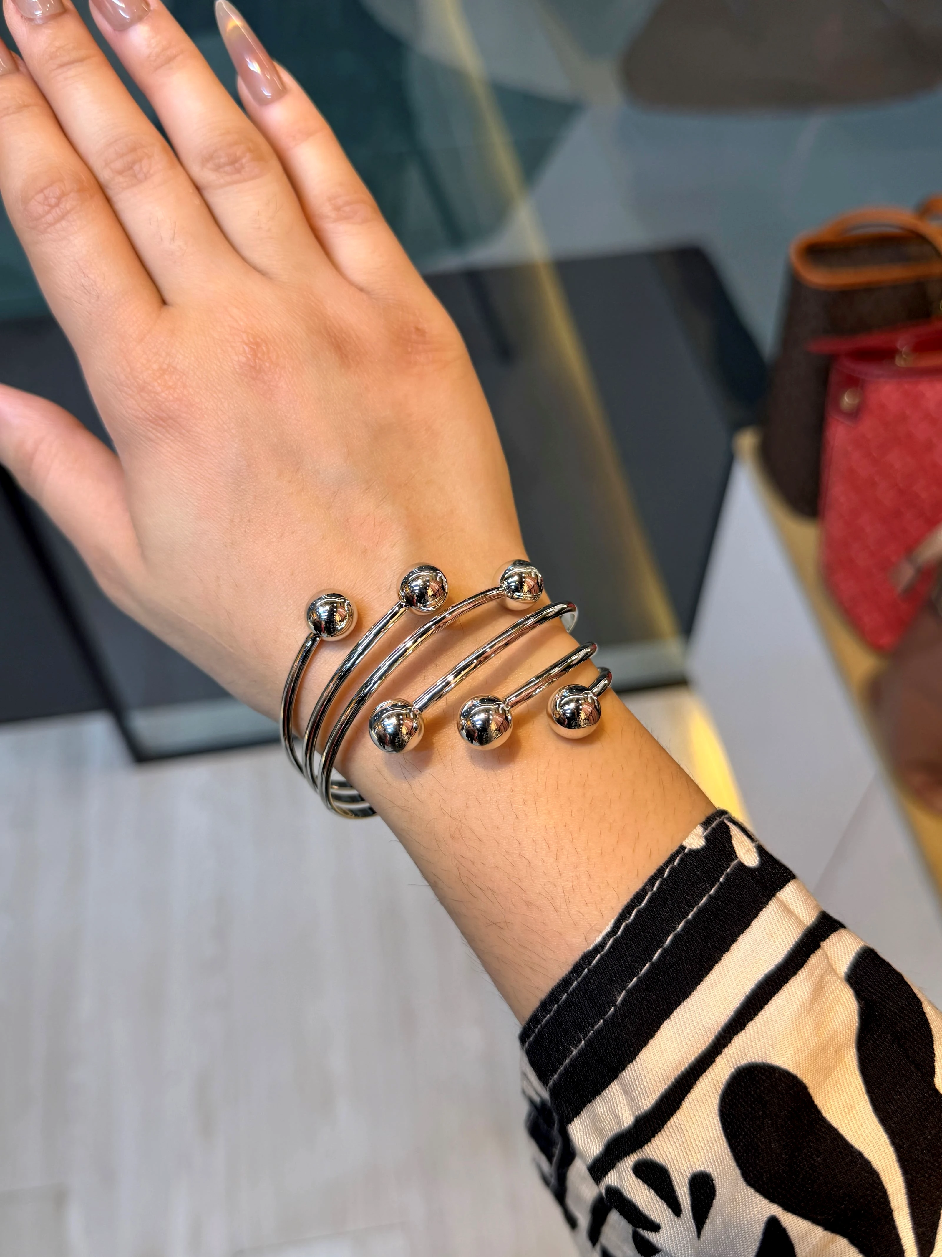 Exclusive Plated Handcuff Bangles - 9110355k111 (Silver)