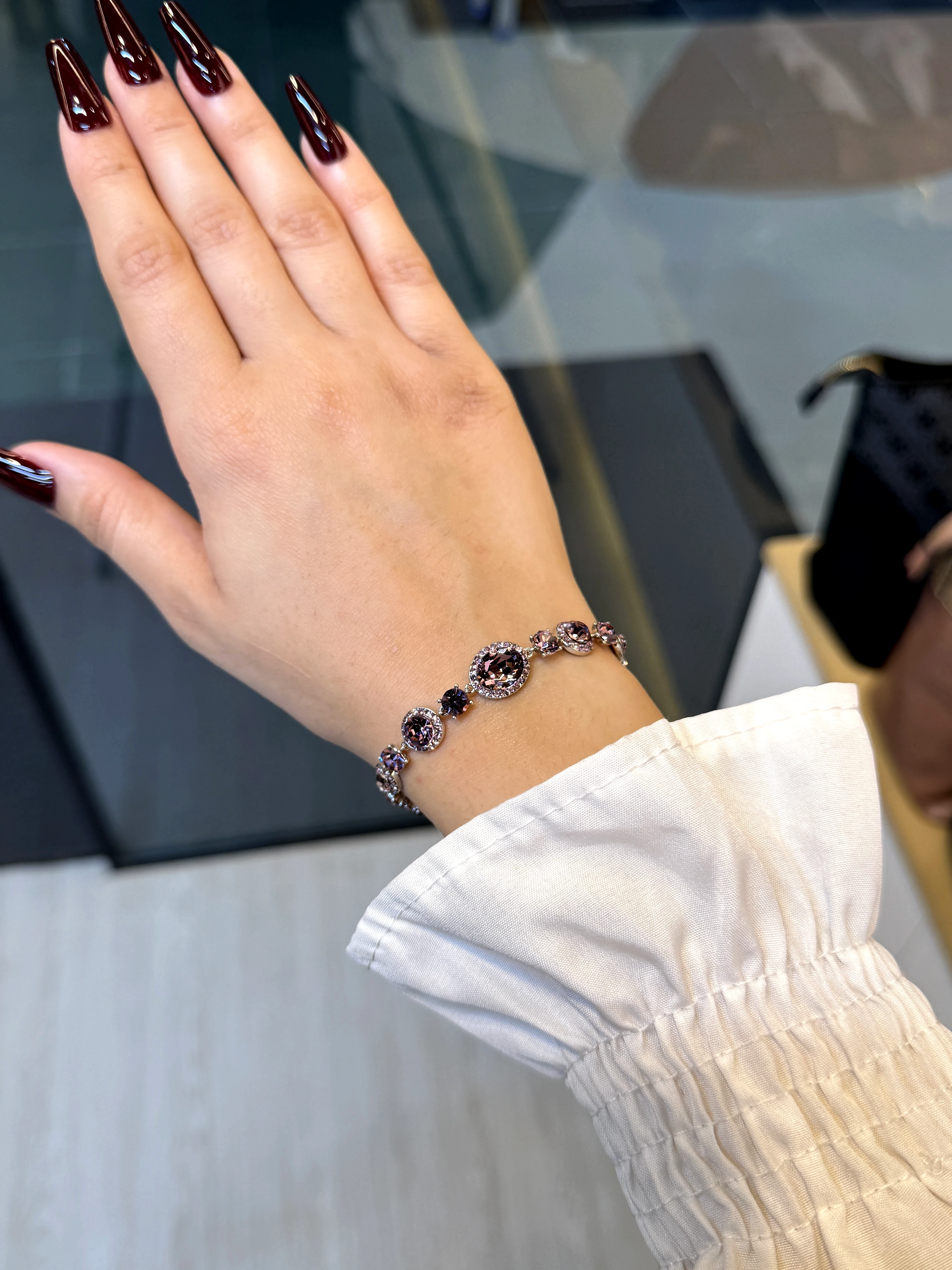 Exclusive Zircon Stone Bracelet - 9109938K008 (Wine Purple)