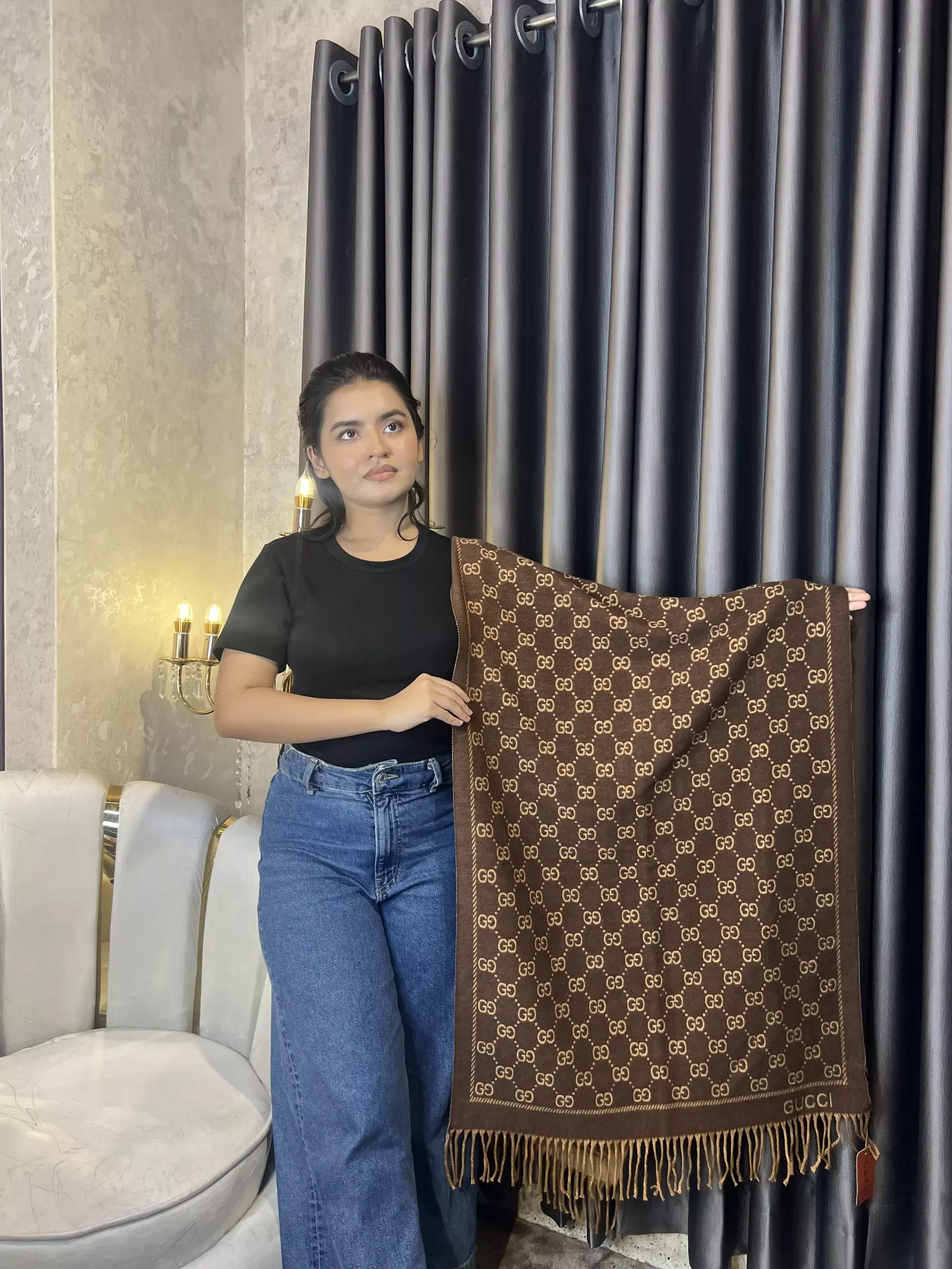 Winter Premium Shawl - GG-001 (Brown)