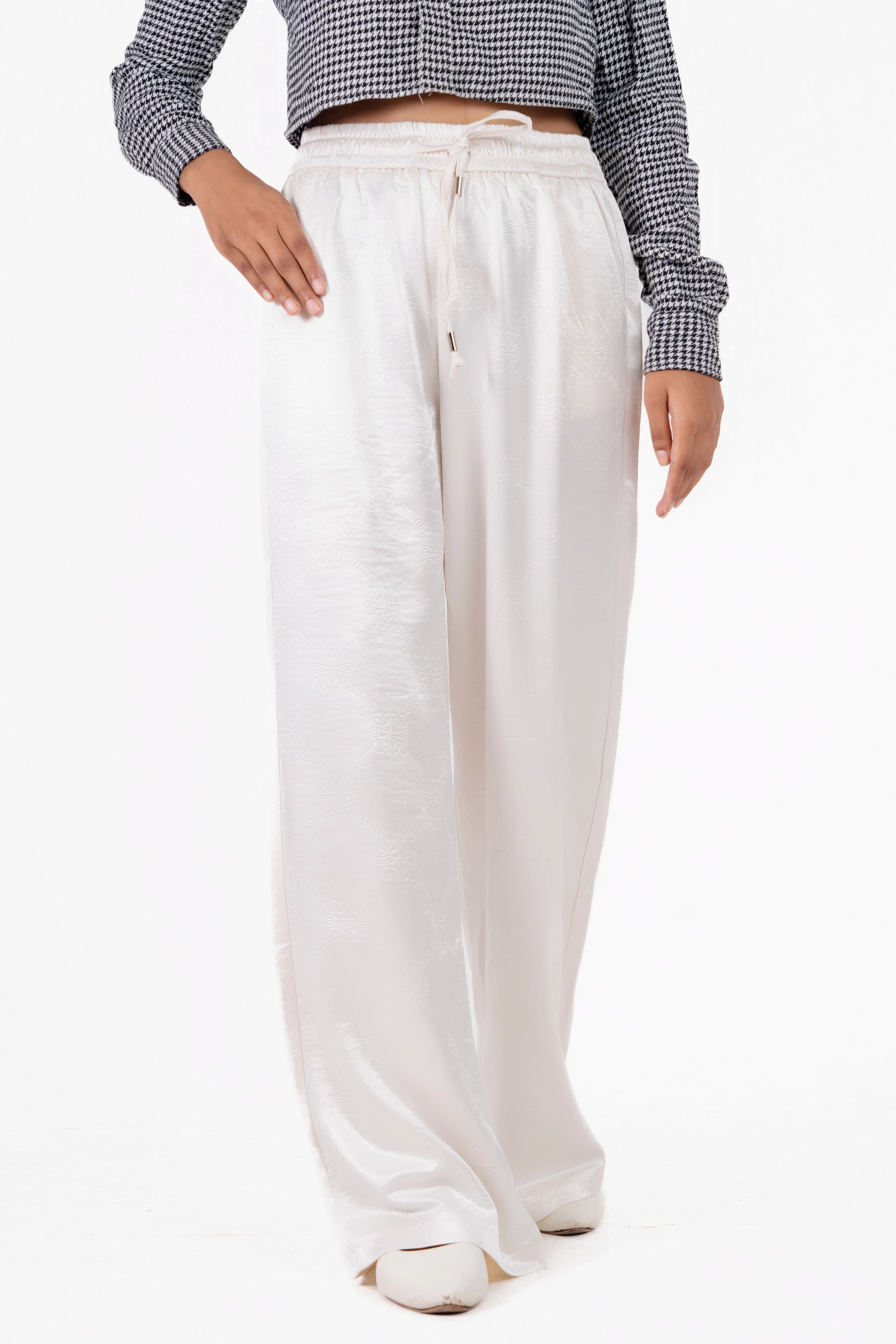 Imported Wide-Leg Palazzo Pant - 1103 (Cream)