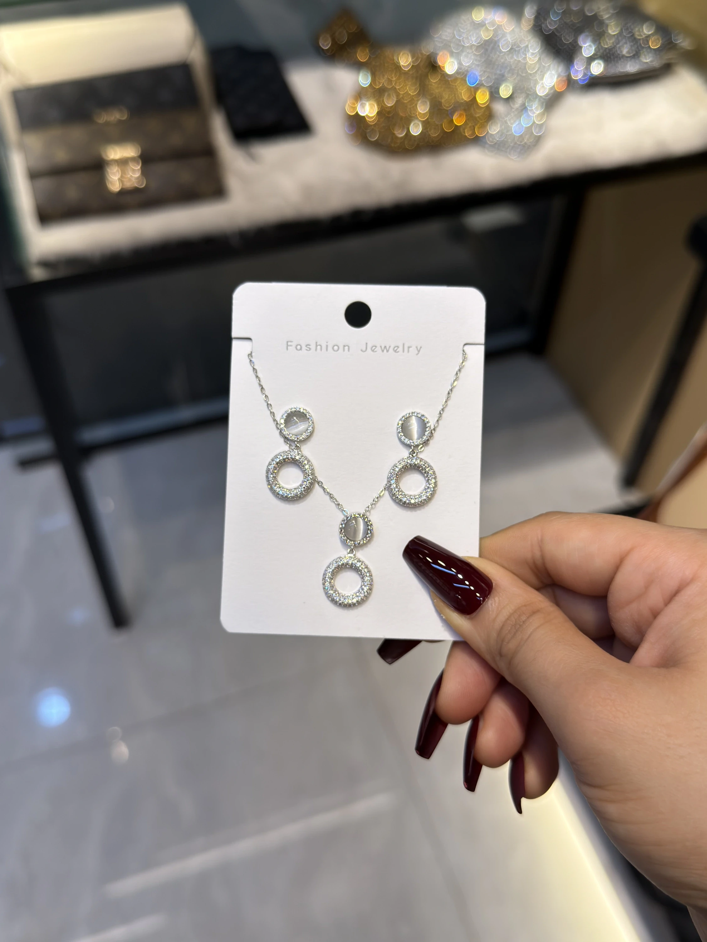 Exclusive Necklace Set – BJL-0042L (Silver)