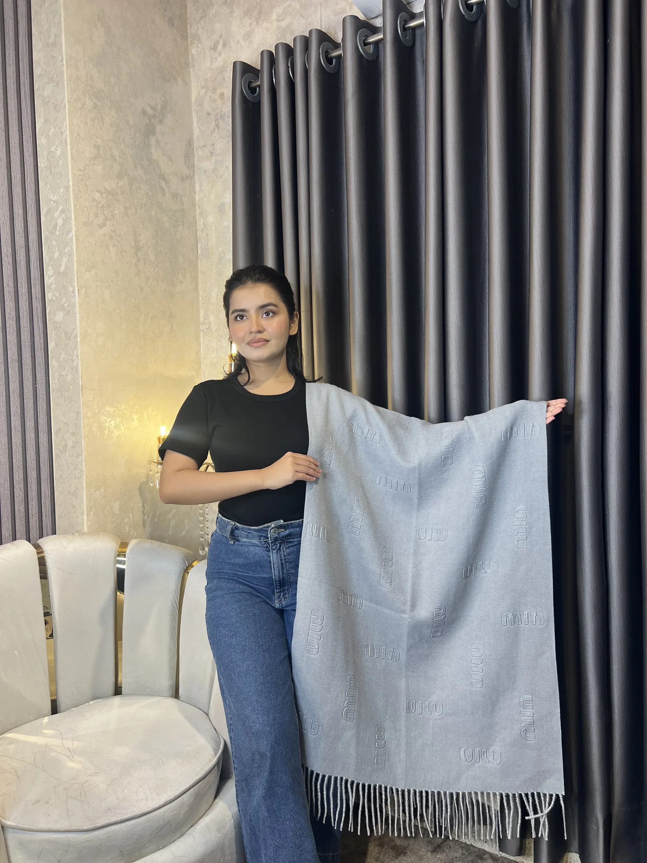 Winter Premium Shawl - MIN-001 (Grey)