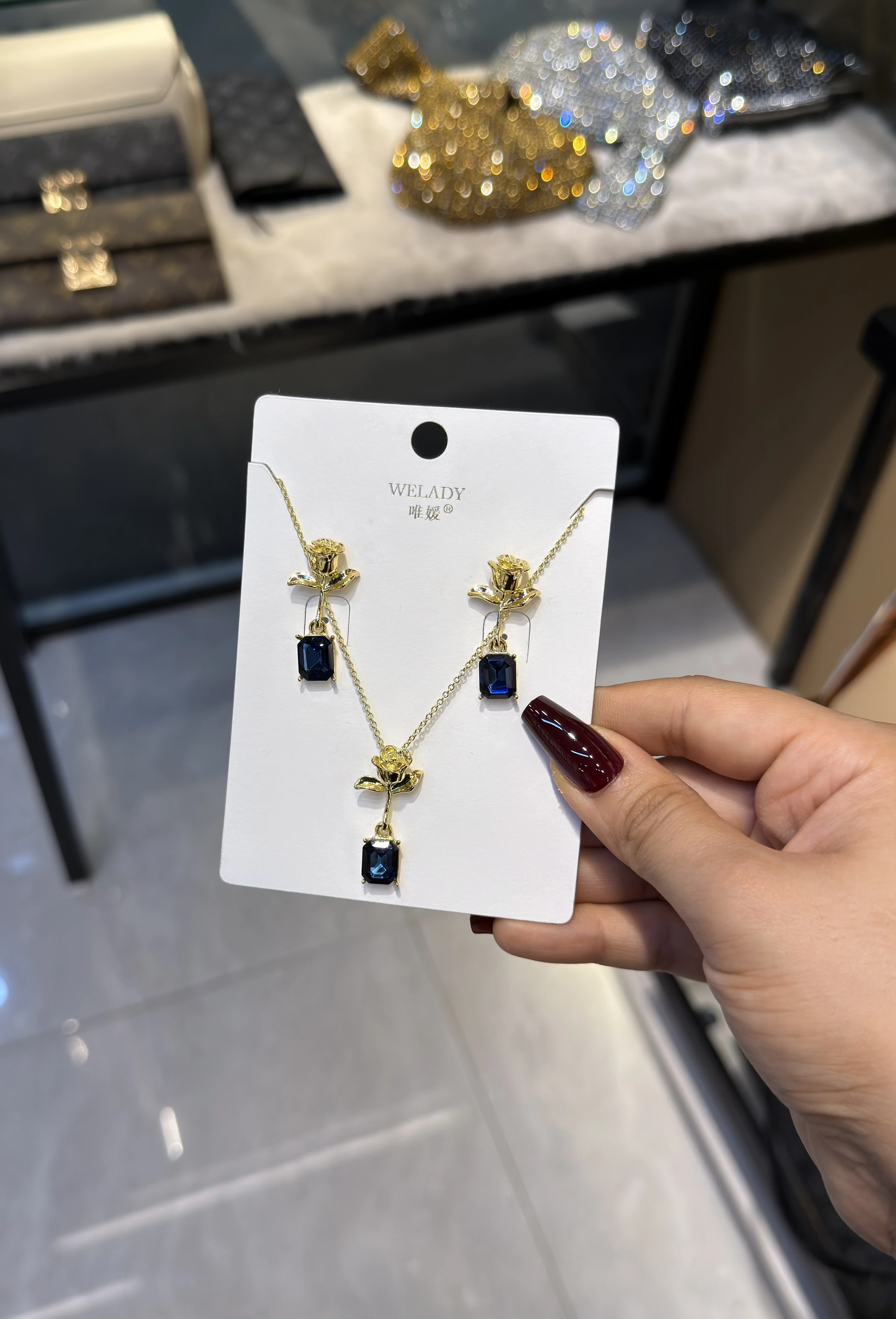 Exclusive Necklace Set – NKS-24 (Blue)