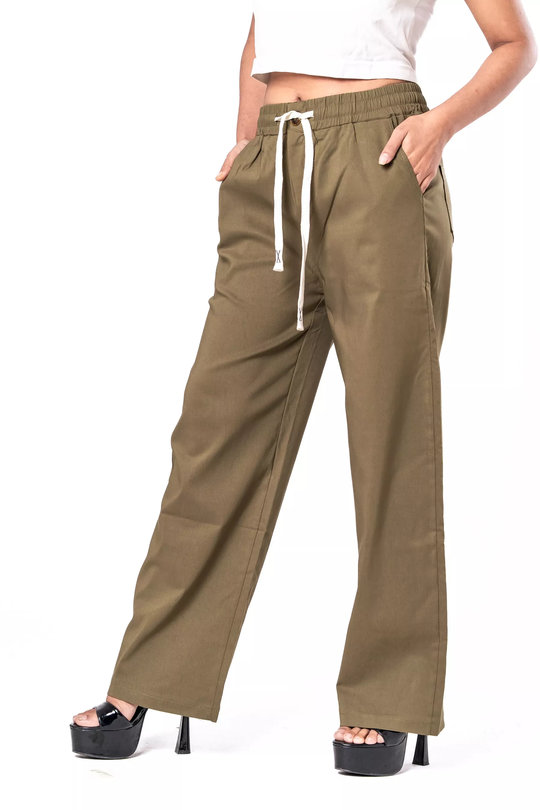 Premium Solid Pant - 9839 (Olive)