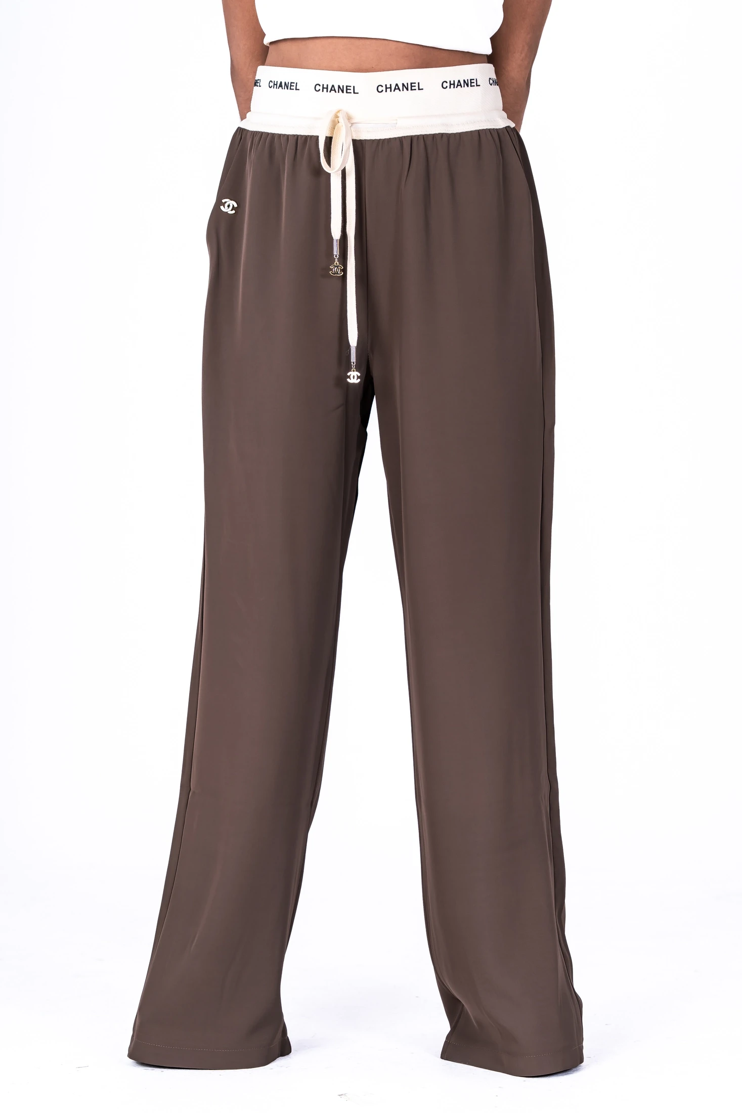 Imported Wide Belt Pant - 2278 (Brown)