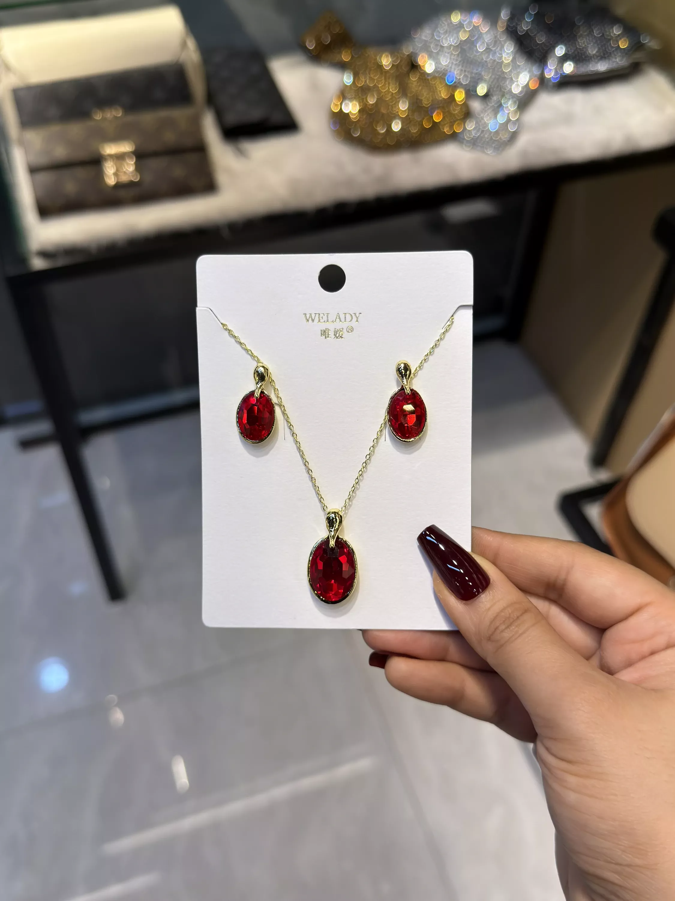 Exclusive Necklace Set – NKS-47 (Red)