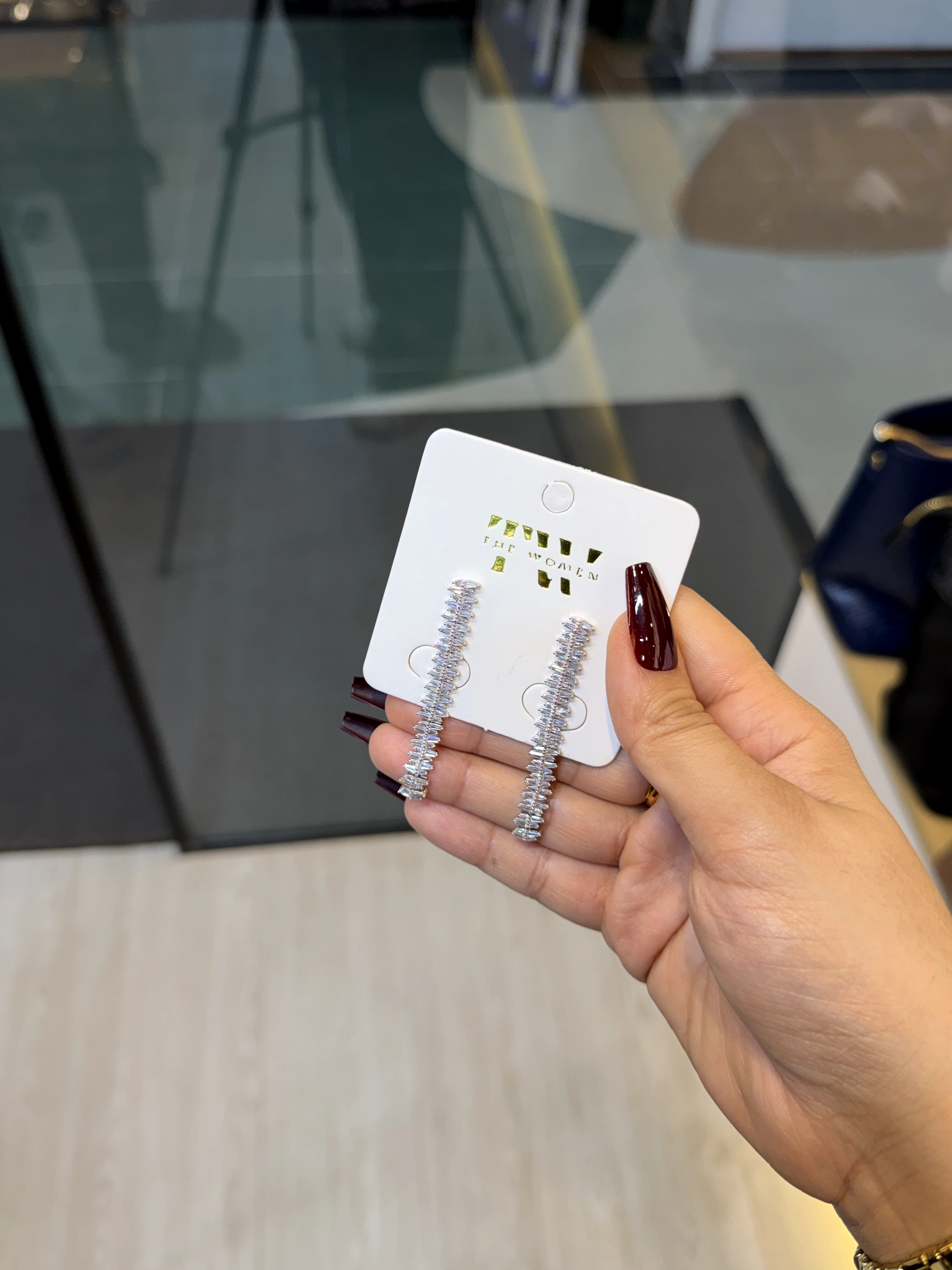 Premium Stone Earring - 1220360K101 (Crystal)