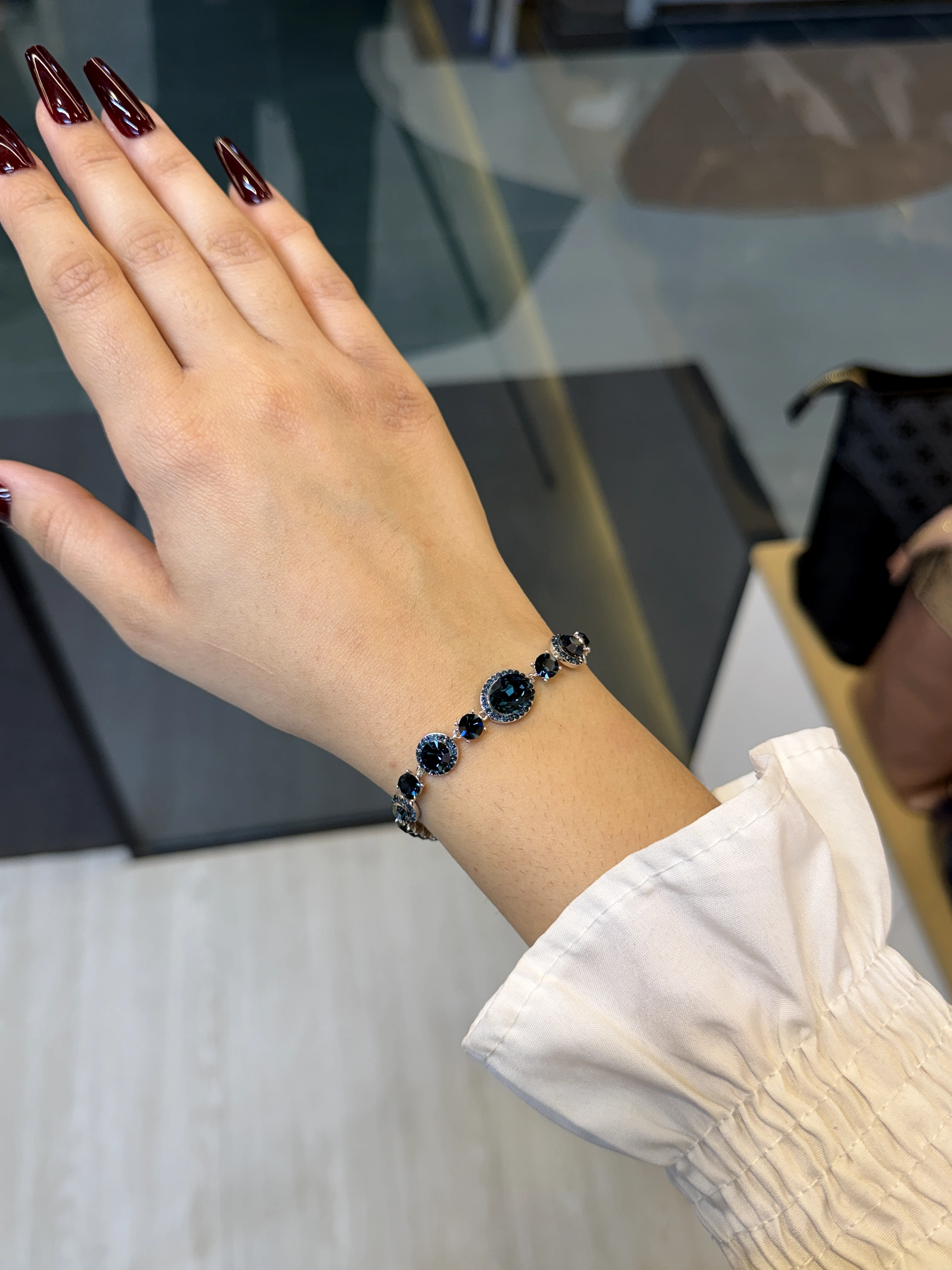 Exclusive Zircon Stone Bracelet - 9109938K010 (Peacock Blue)