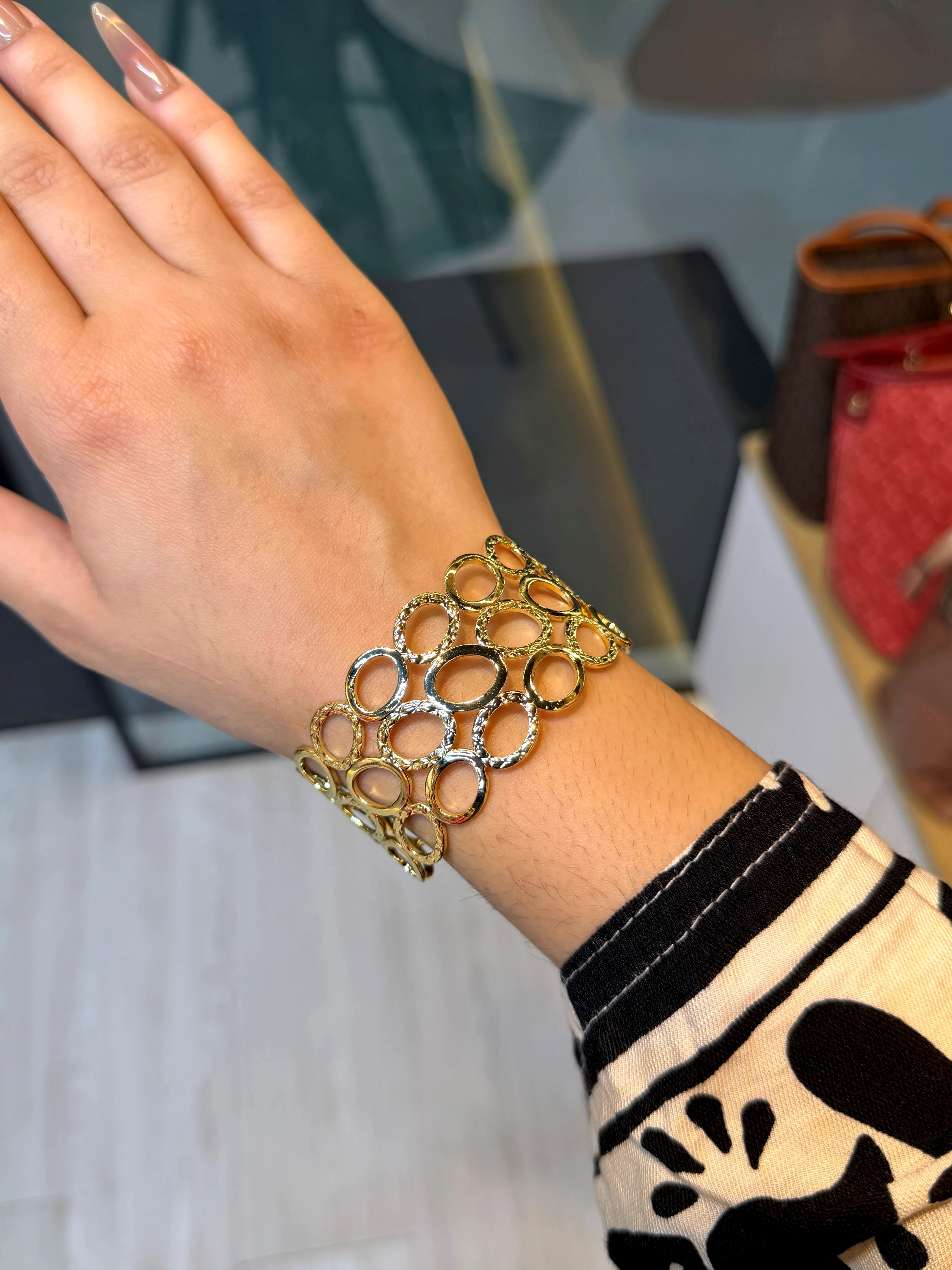 Exclusive Plated Handcuff Bangles - 9107794K071 (Golden)