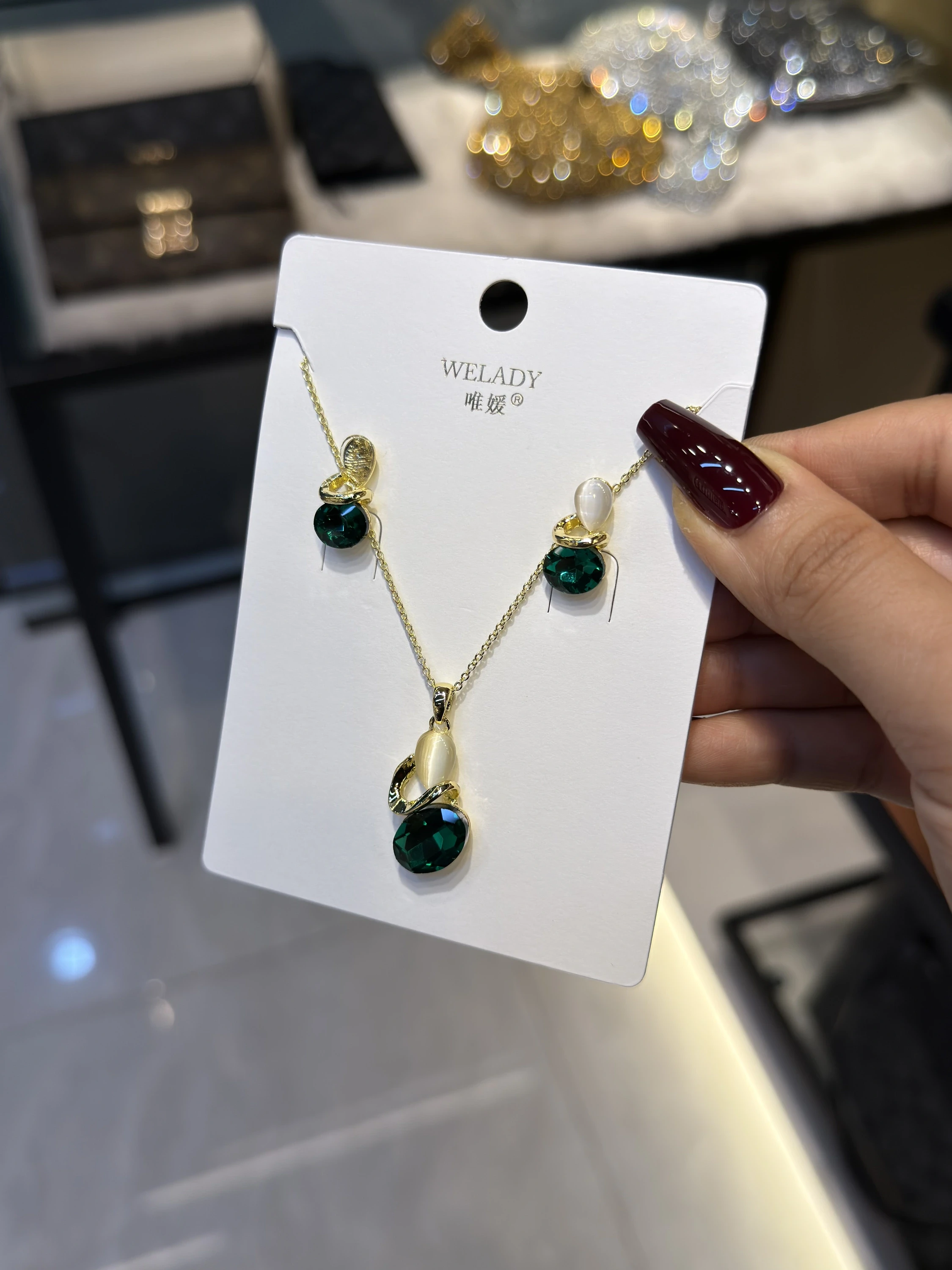 Exclusive Necklace Set – NKS-45 (Green)