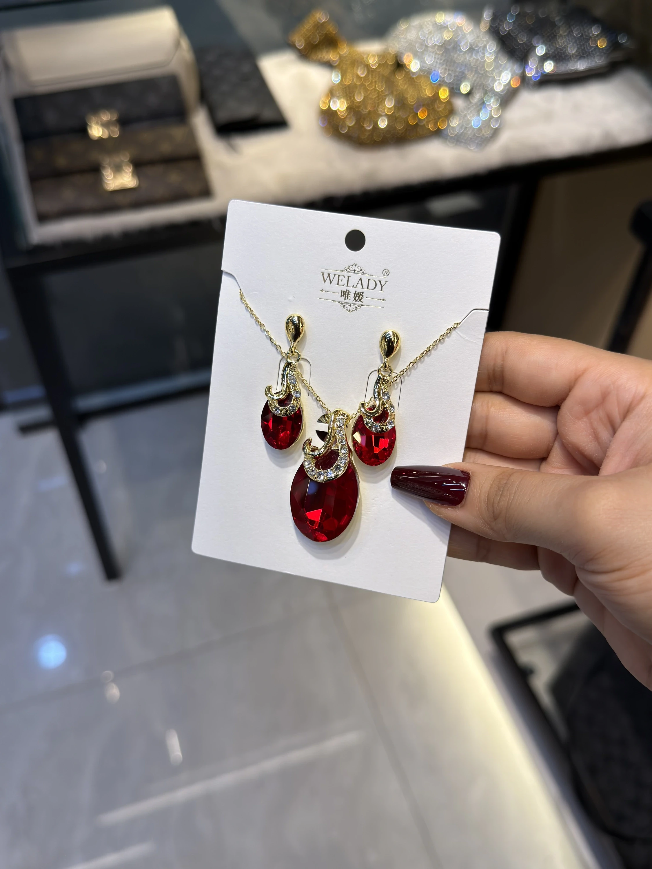 Exclusive Necklace Set – NKS-10 (Red)