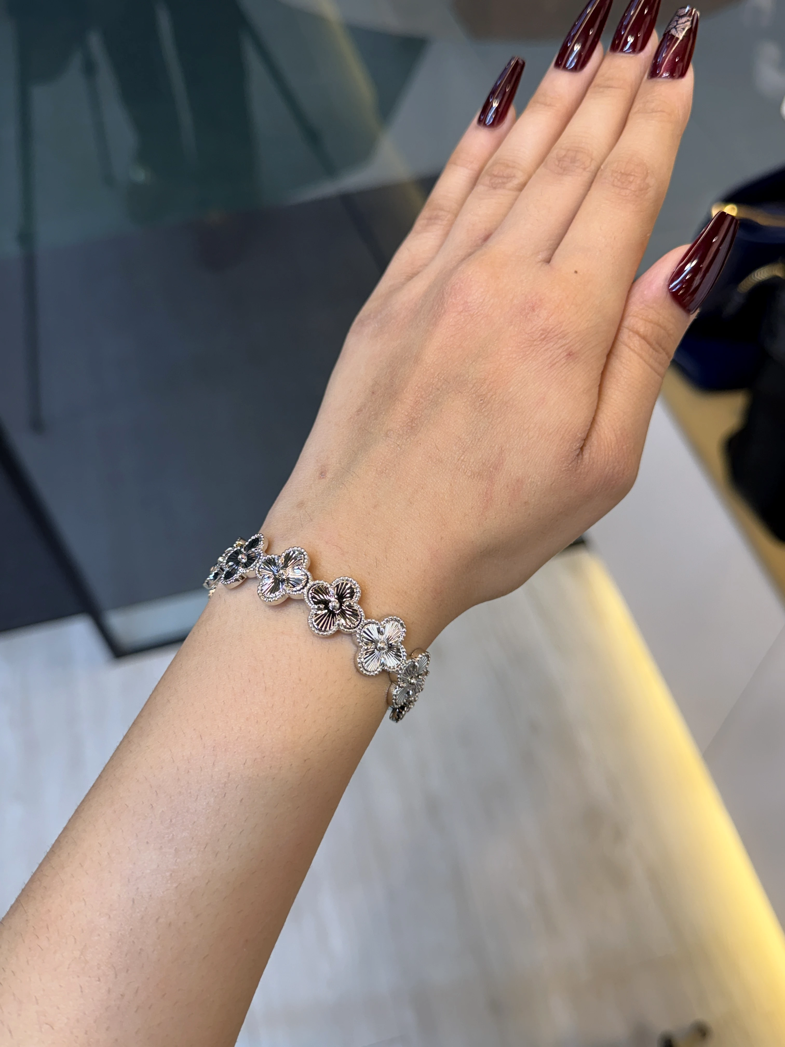 Exclusive Plated Handcuff Bangles - 9108183K111 (Silver)