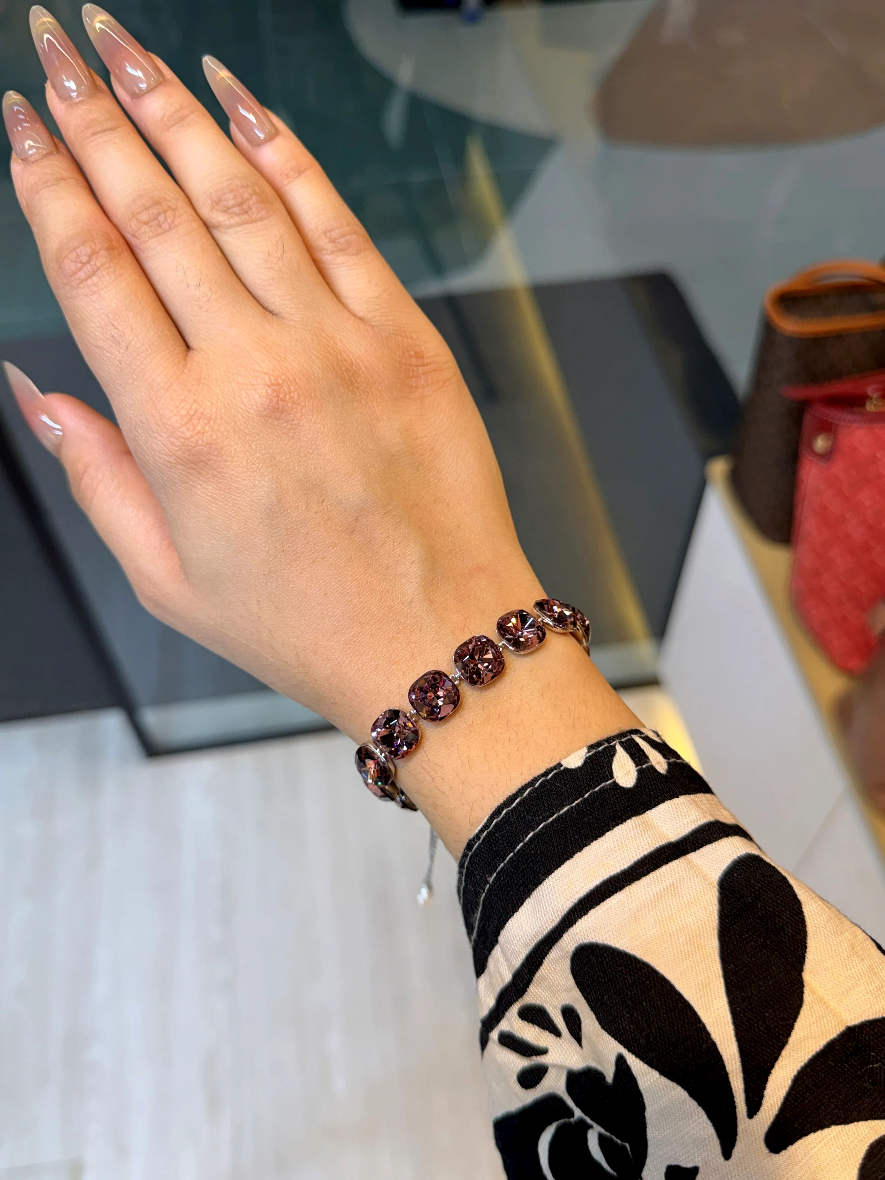 Premium Zircon Stone Bracelet - 9212933K519 (Purple)
