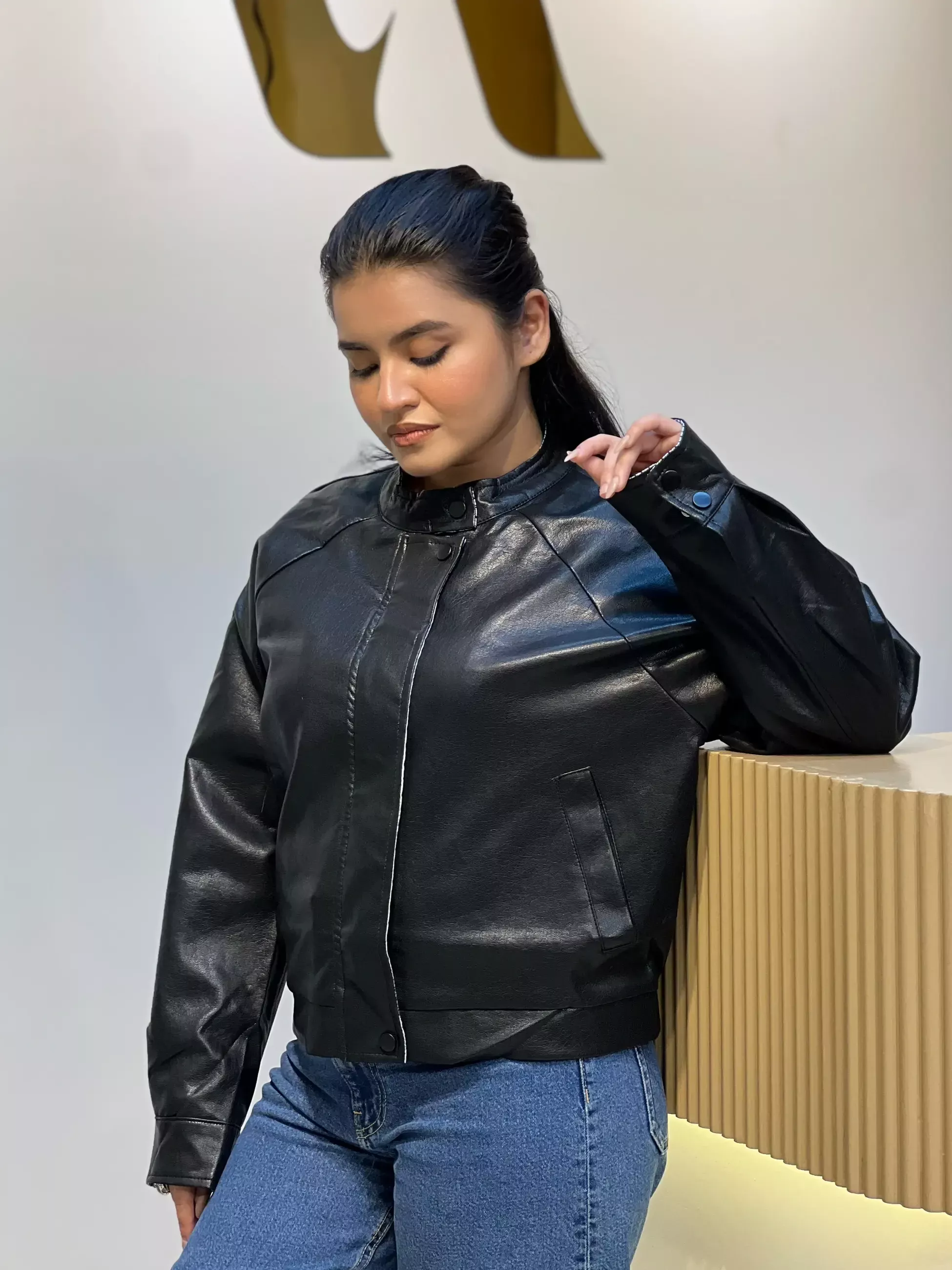 Urban Edge PU Leather Jacket-9072 (Black)