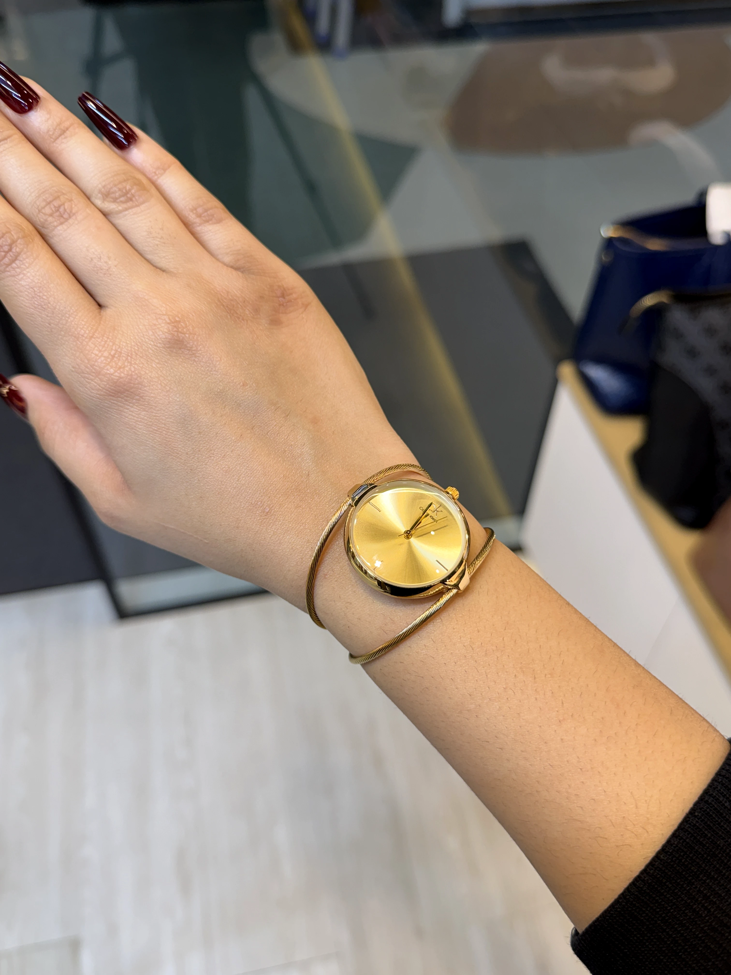 High-End Stainless Steel Watch CK-003 (Golden)