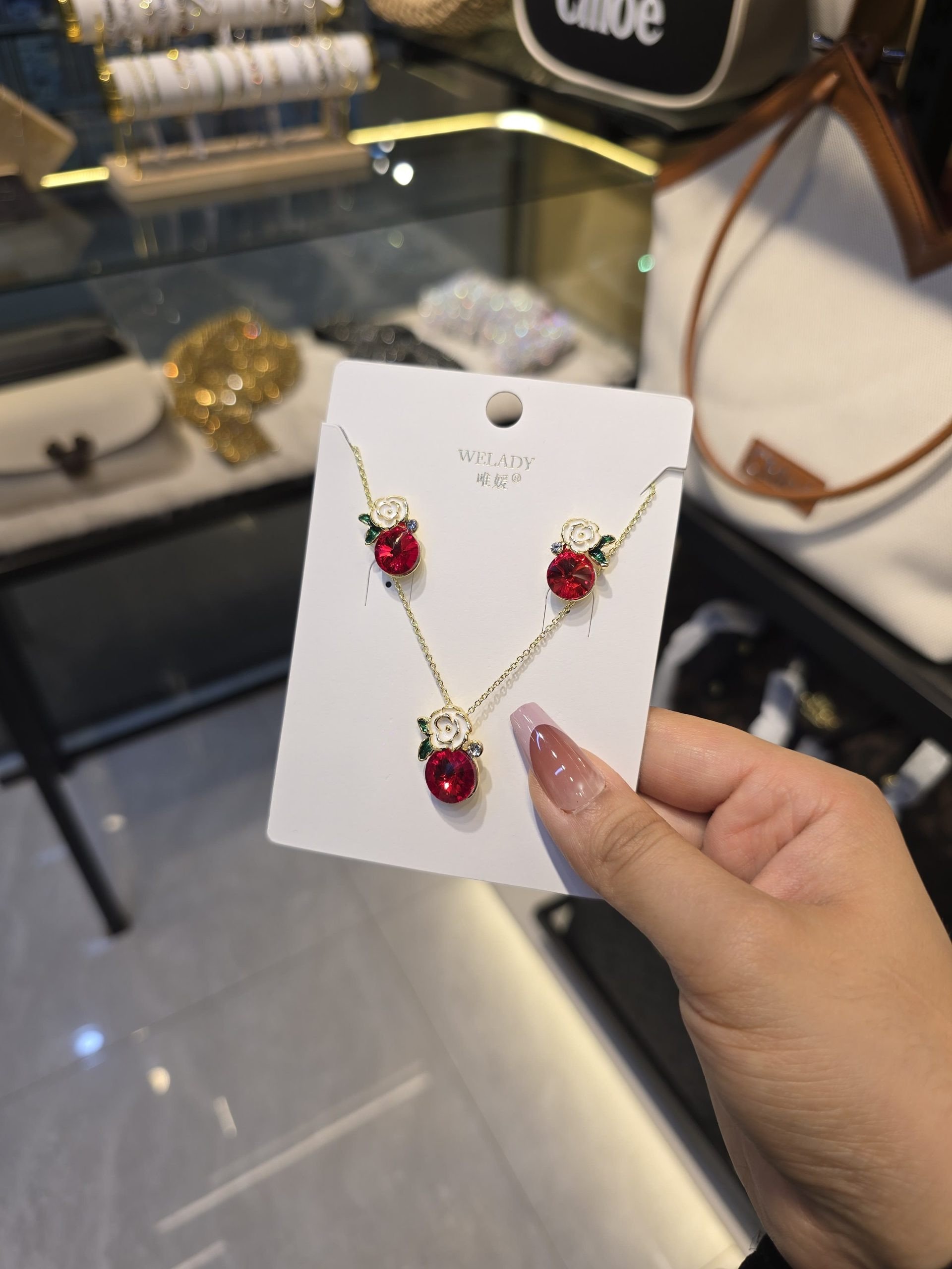 Exclusive Necklace Set – NKS-27 (Red)