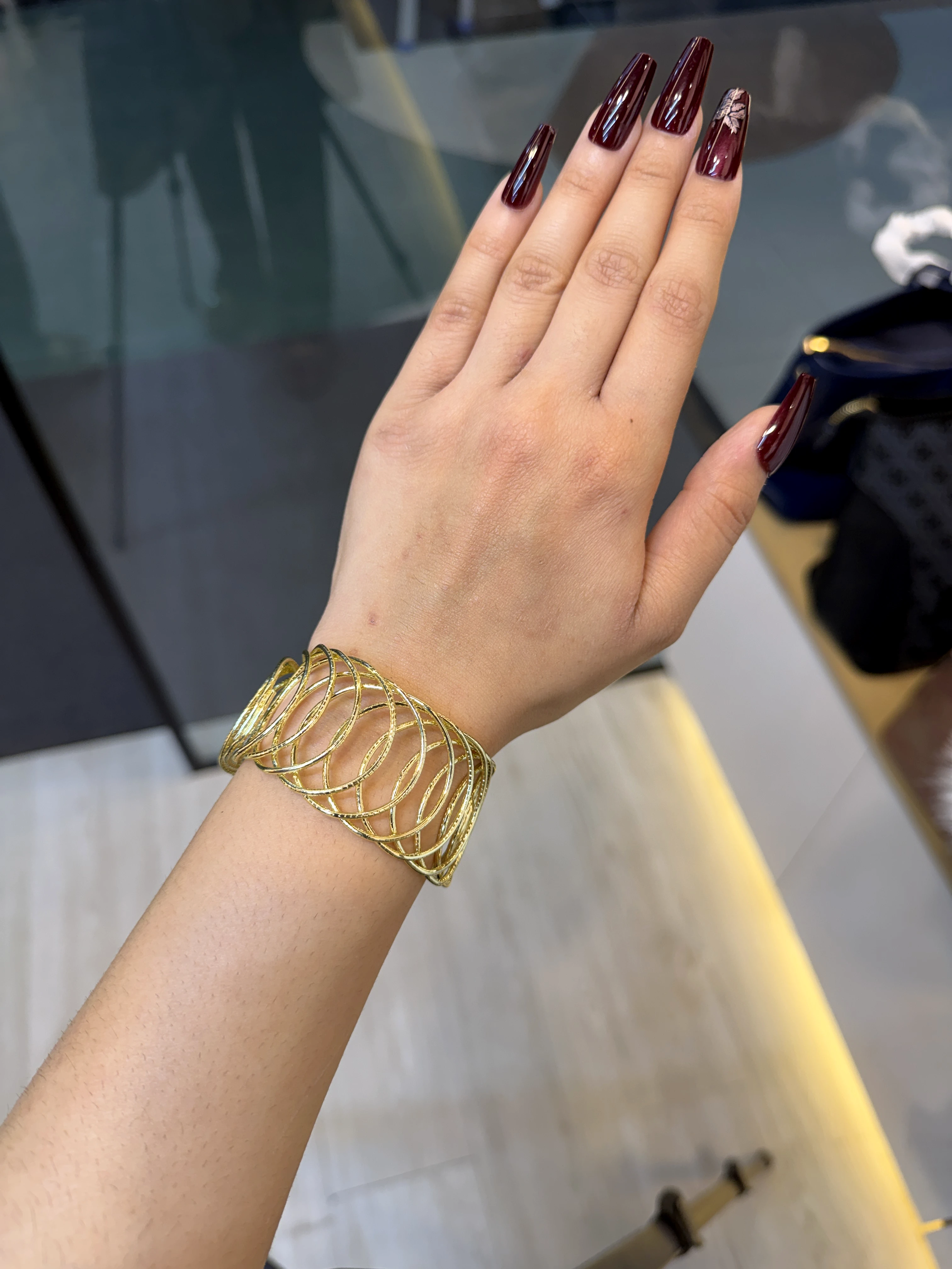 Exclusive Plated Handcuff Bangles - 9110058K071 (Gold)