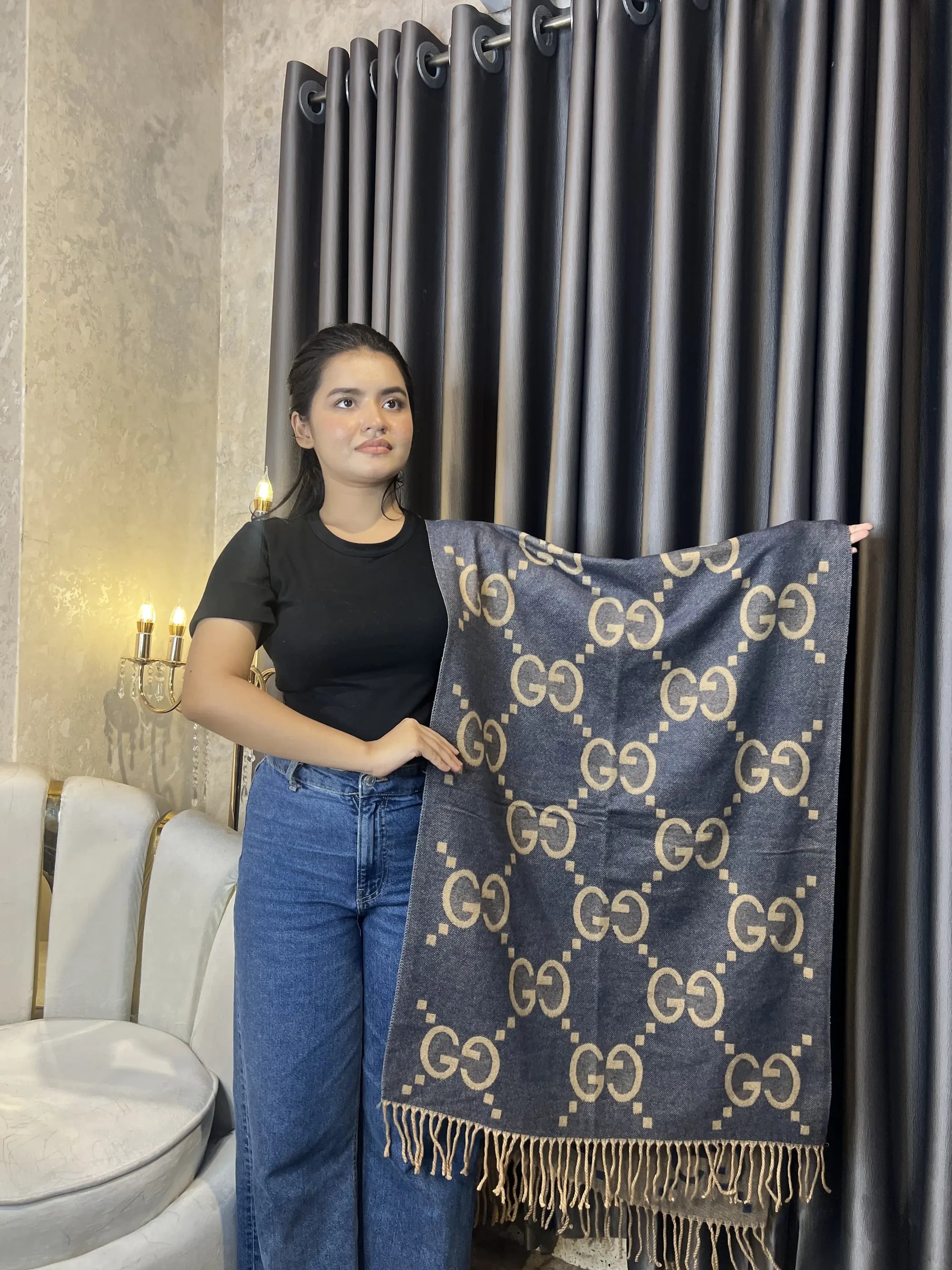 Winter Premium Shawl - GG-005 (Ash)