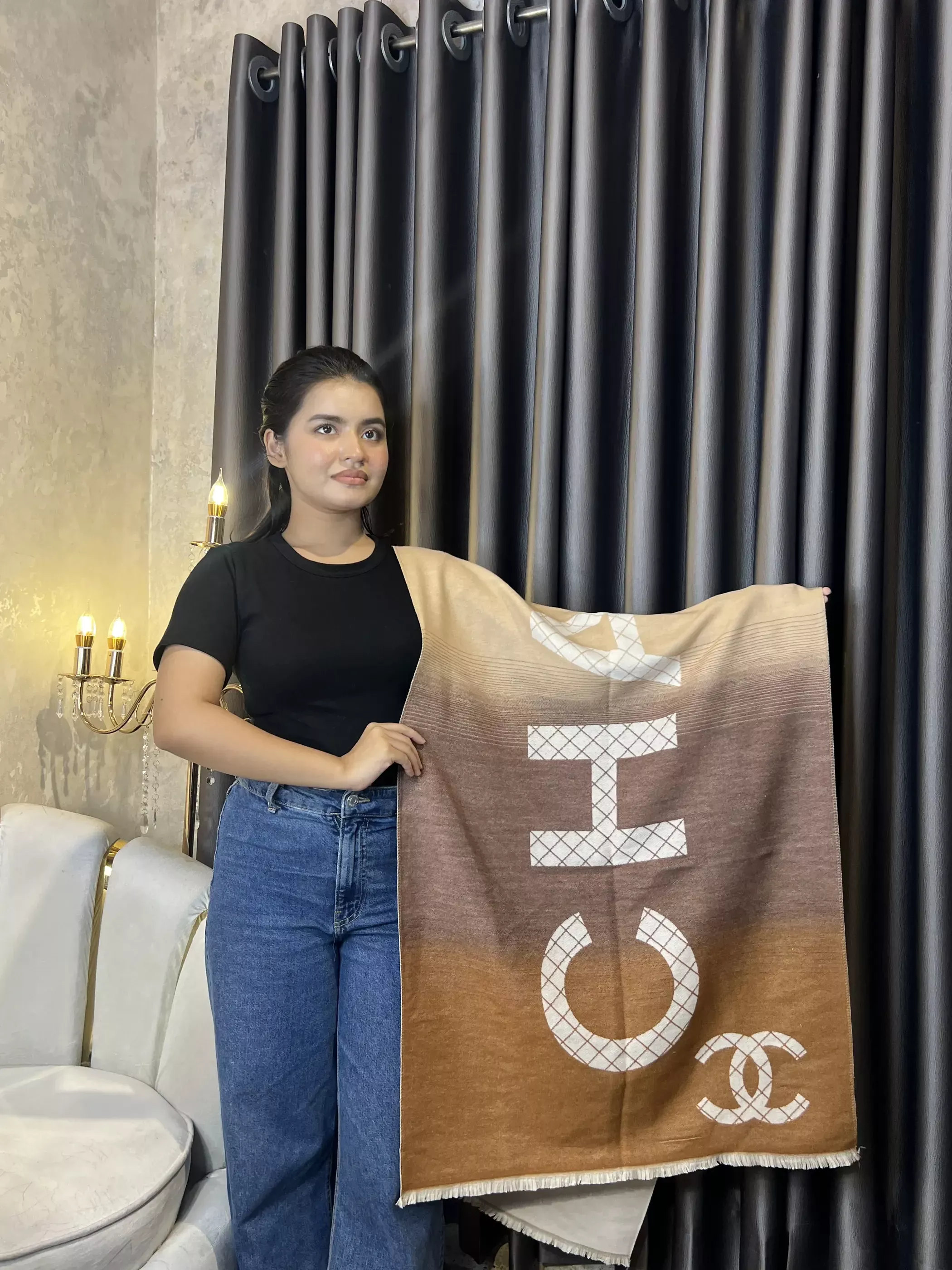 Winter Premium Shawl -CHN-007 (Beige)