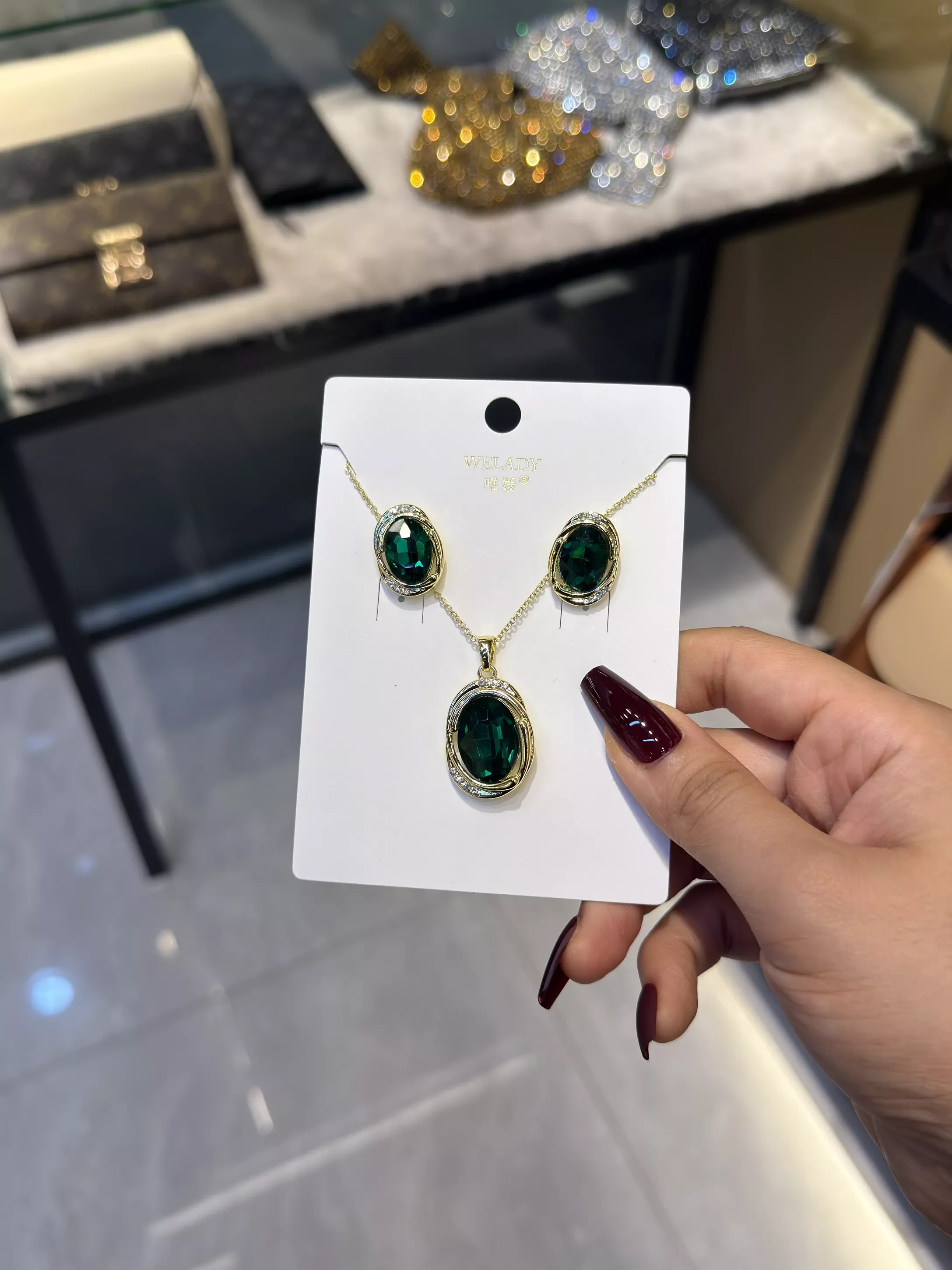 Exclusive Necklace Set – NKS-41 (Green)